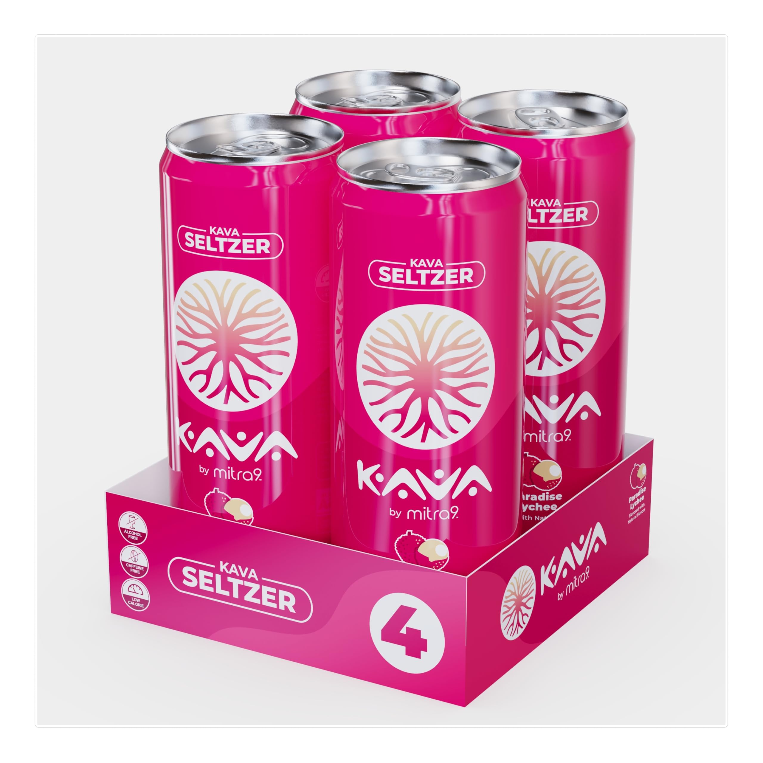 Amazon.com : Mitra9 | Paradise Lychee Kava Seltzer - Sparkling