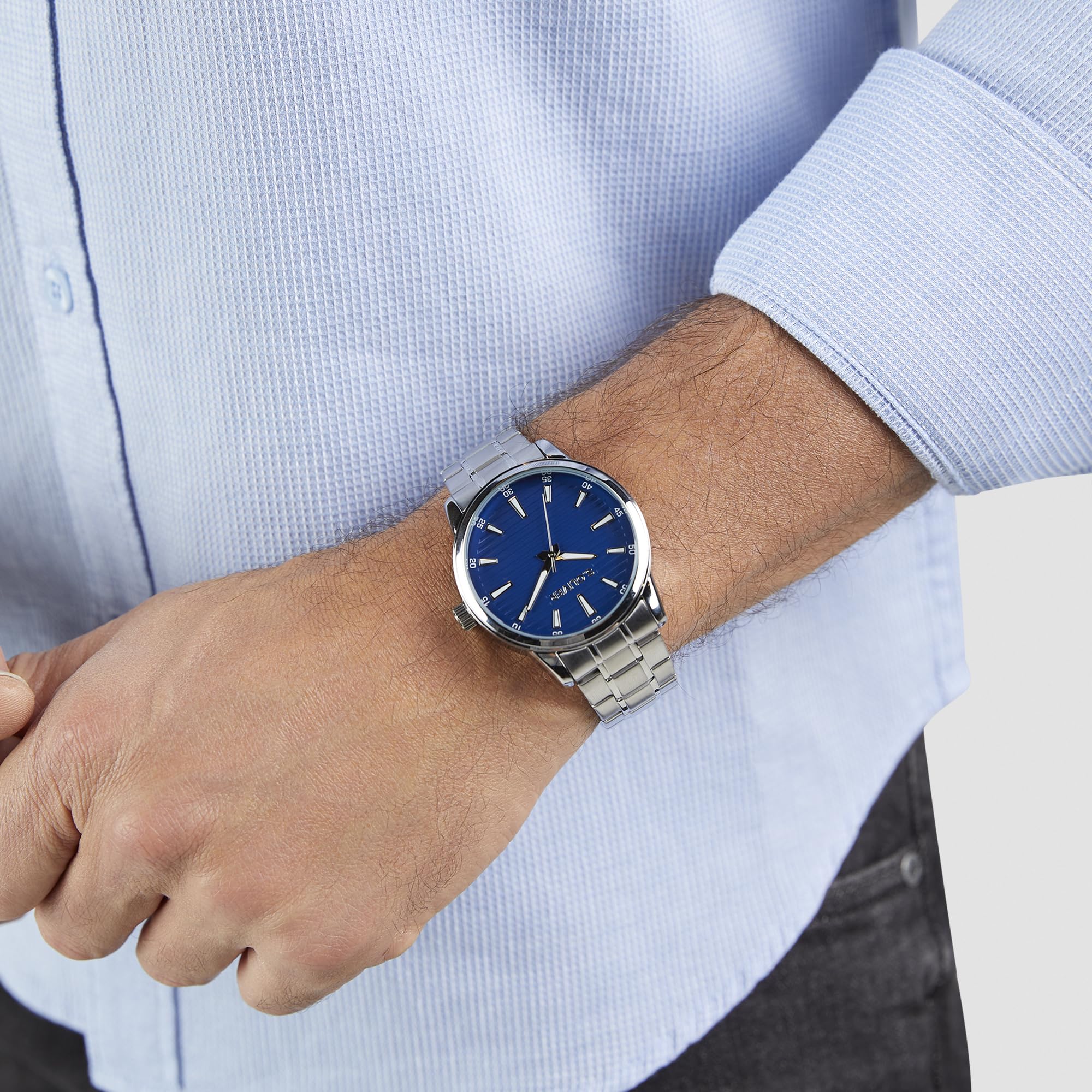 S.Oliver Montre pour Hommes - 44 Mm - Analogiqueique Montre-Bracelet avec Mouvement À Quartz - Chronographe & 3 Zeiger - Haut Confort De Port - 5 ATM Étanche - Résistant Aux Rayures