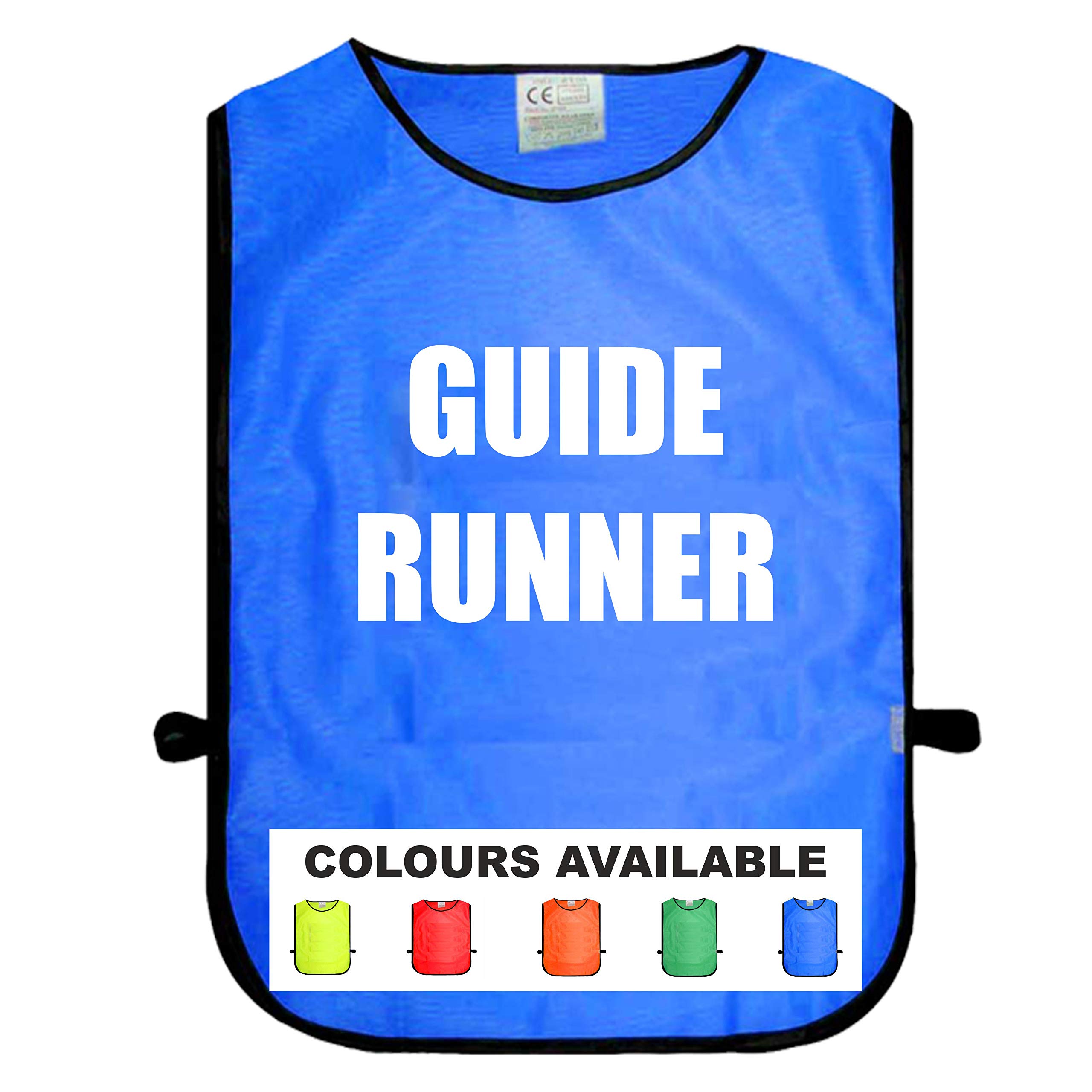 Brook Hi Vis Uk Unisex Blue Guide Runner Tabard, Adult One Size Fits All, Available In Five Different Bright Colours