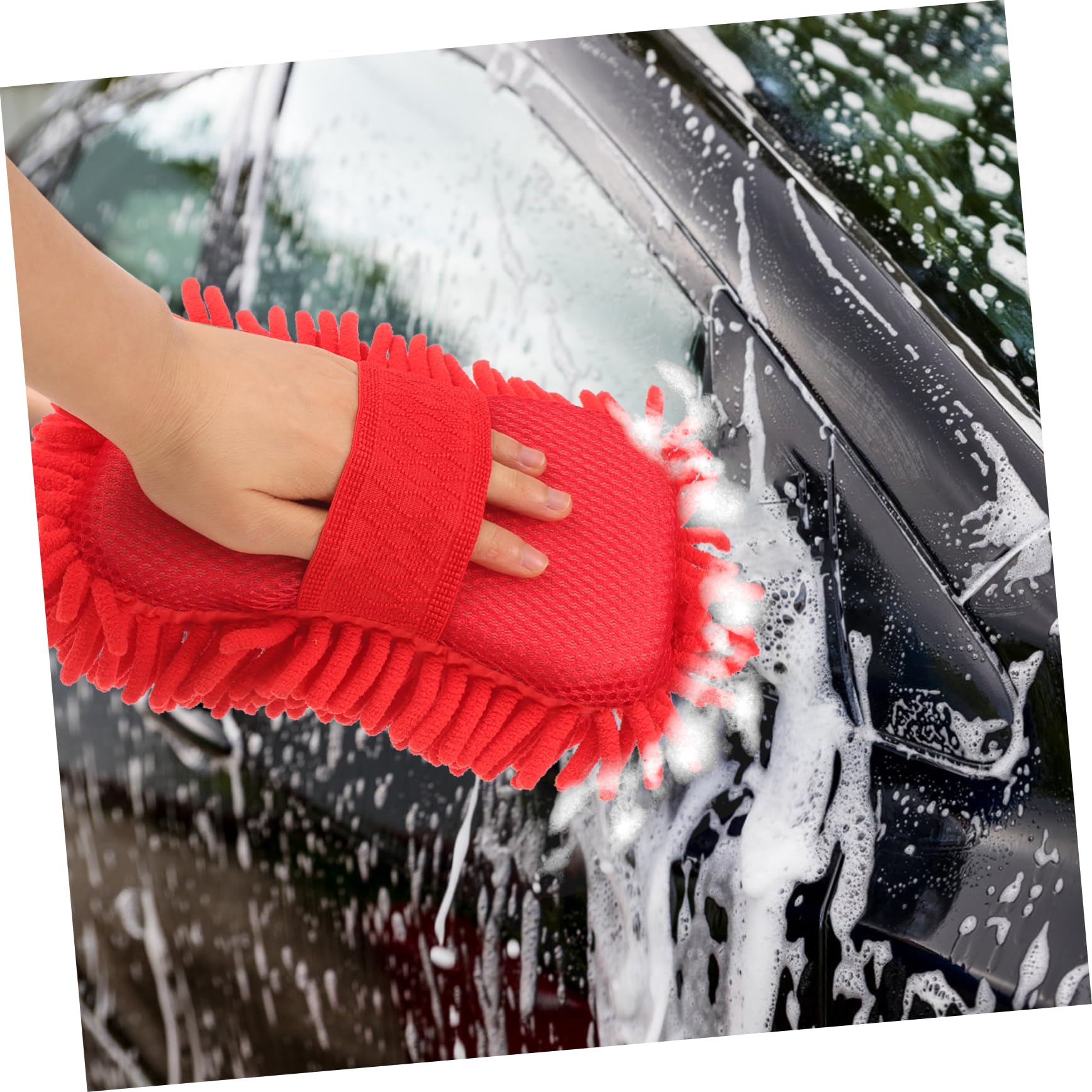 5piezas Esponja De Limpieza Ultra Absorbente para Coches Guante De Microfibra Reutilizable para Lavado De Vehículos y Limpieza De Ventanas para Automóviles y Usos El Hogar