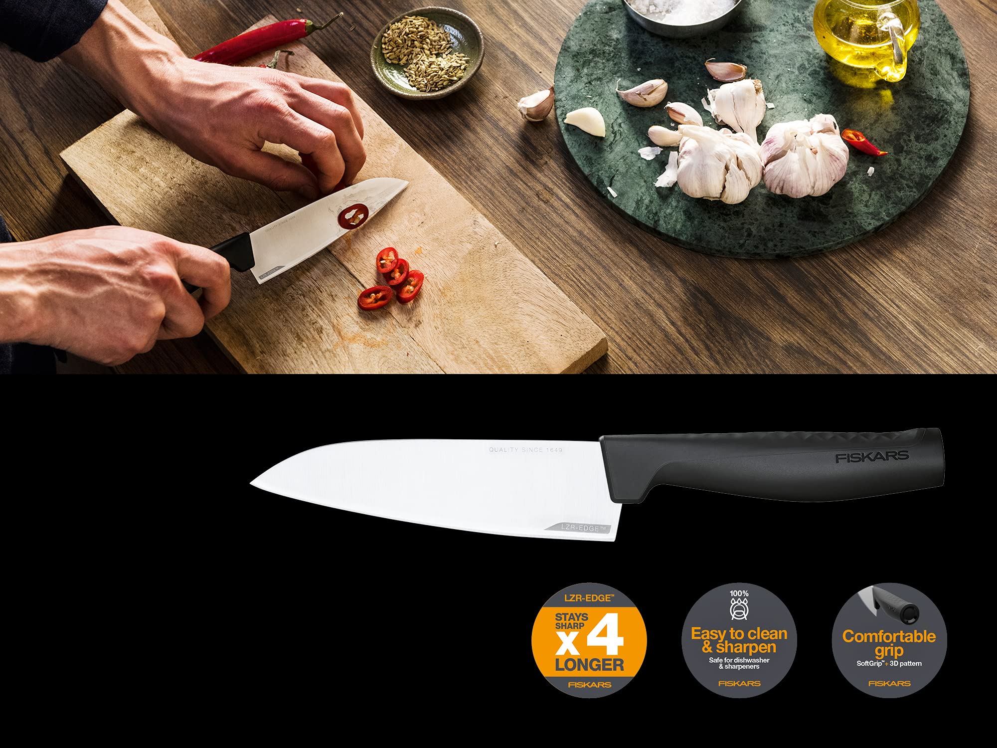 Santoku - Fiskars - Japanse messen kopen | | Lage prijs