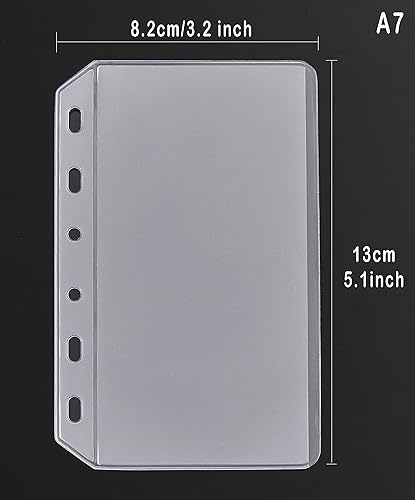 Miniatura 5 de 15 mini bolsillos A7 sin cremalleras, sobres de presupuesto sin cremallera para sistema de efectivo, bolsa de carpeta A7 para carpeta de 6 anillas