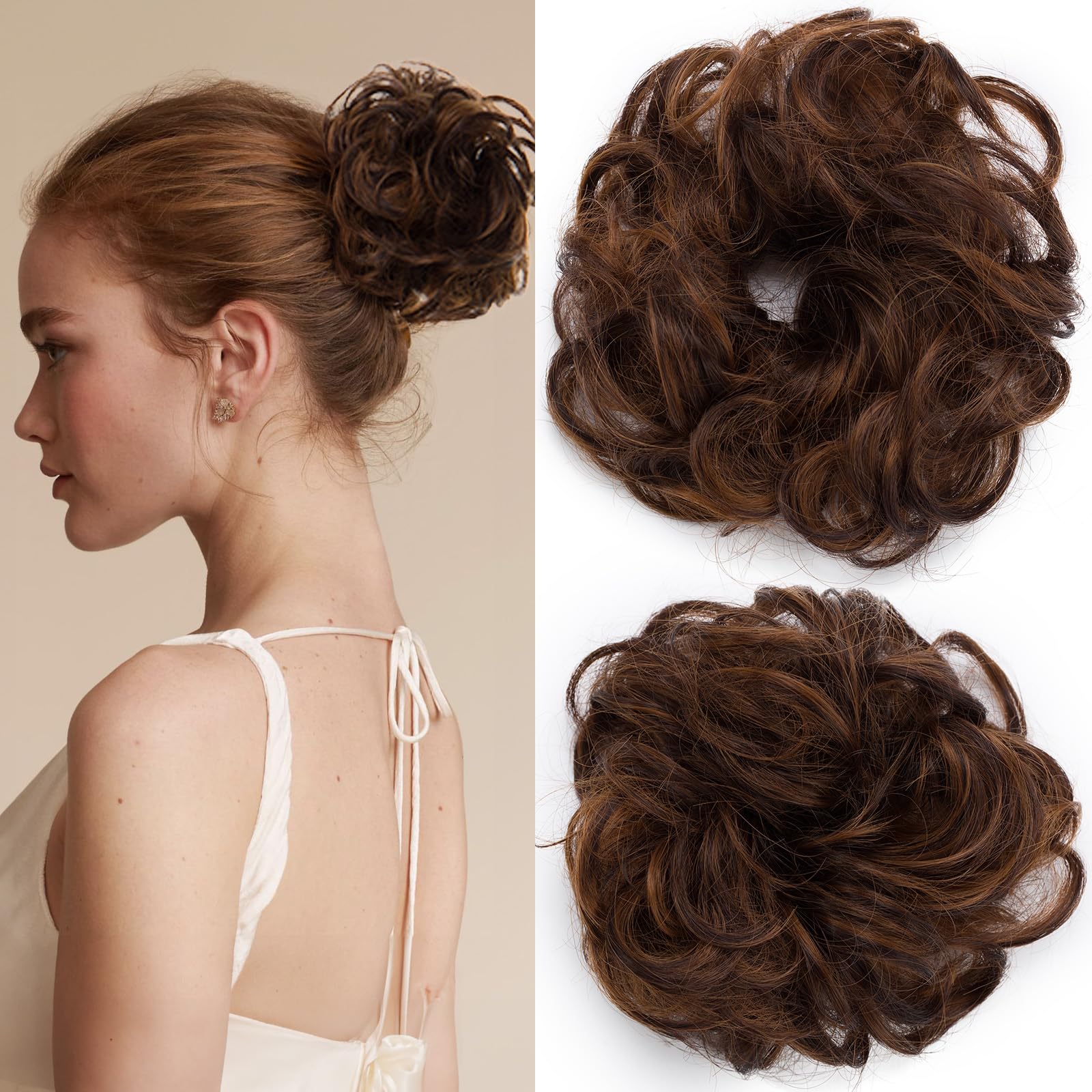 SEGOHAIR Messy Bun Hair Piece Fake Hair Bun Hair Scrunchies Bun