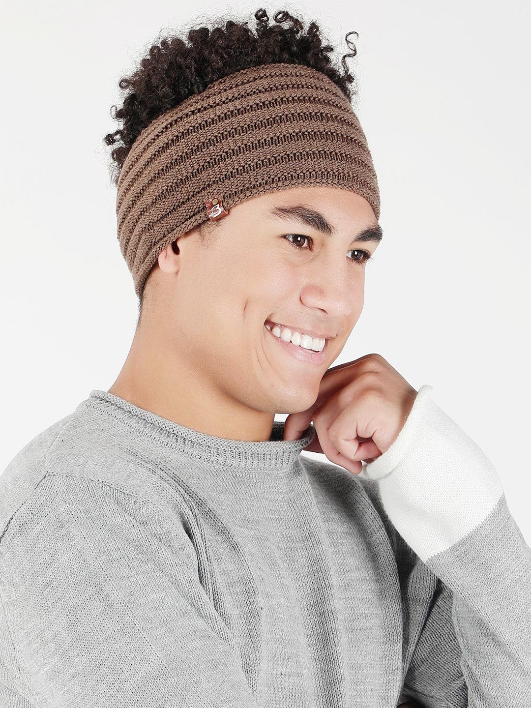 Solid Knit Woolen Headband Earwarmer for Men & Women | Soft Stretchable Acrylic Wool Winter Ear Cover | Unisex Rib Knit Hairband for Cold Weather, Sports & Outdoor Activities