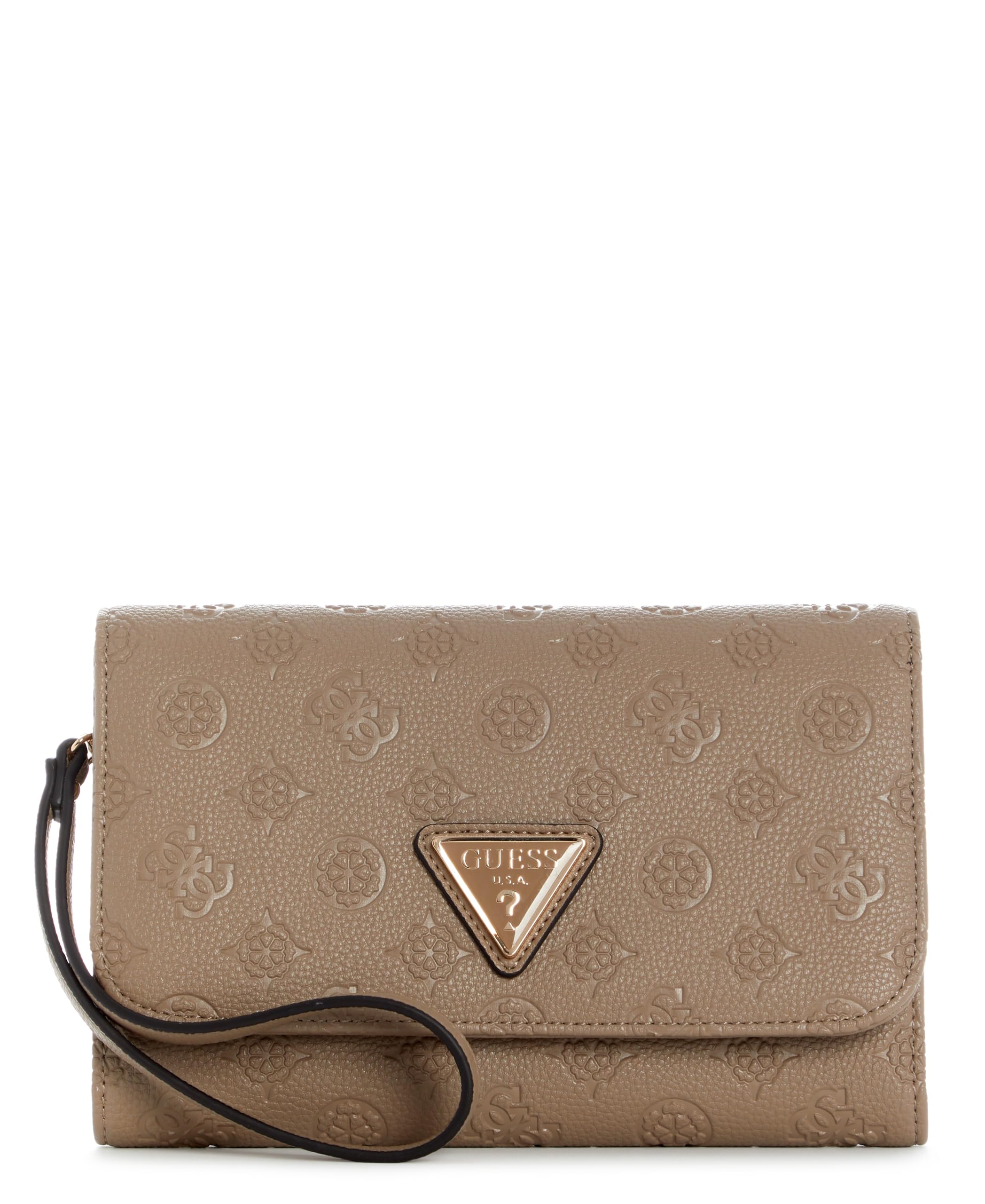 GUESS caso di identificazione Wilder Travel Passport Organizer Taupe Logo grigio talpa