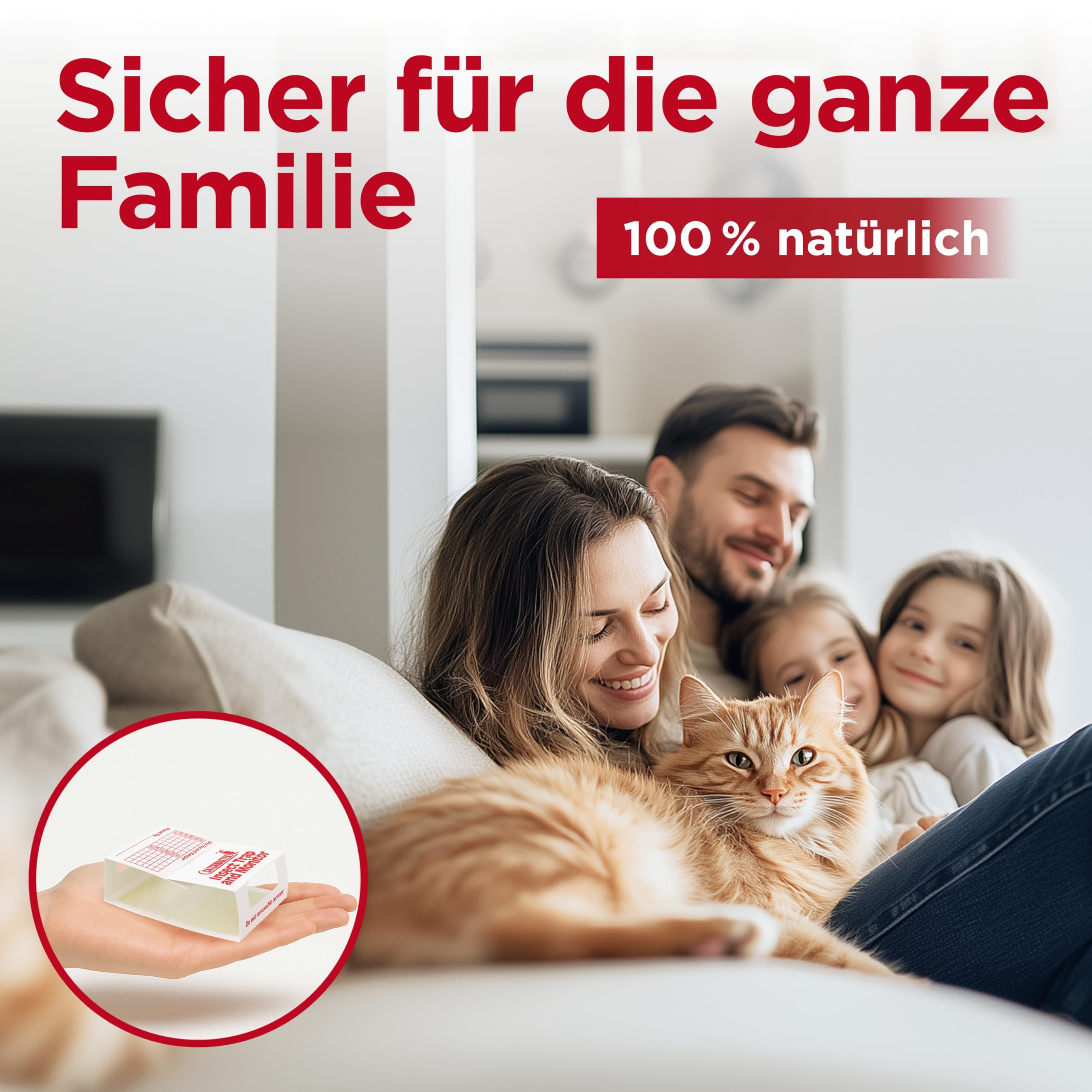 Catchmaster 288i 15x Monitoring-Klebefallen für Silberfische - 100% Giftfrei - Silberfischfalle mit Starkem Kleber - Für Haushalte mit Kindern & Haustieren zur Befallskontrolle - 5 Blätter à 3 Fallen