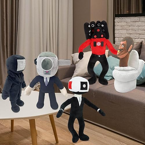 Miniatura 7 de Skibidi - Juguete de peluche para inodoro, peluche de camarógrafo de 11 pulgadas, muñeca de peluche Speakerman