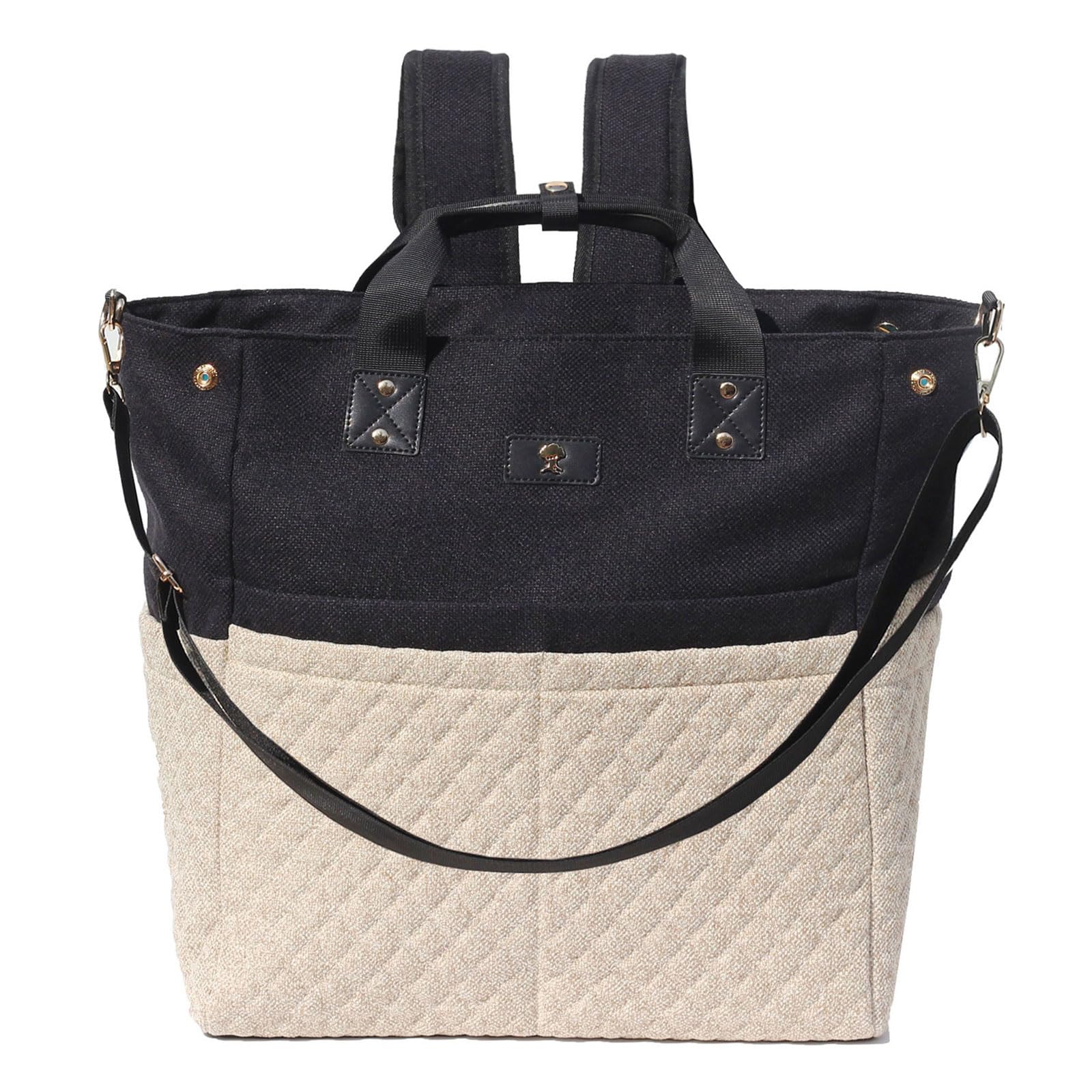 ESVAN Diaper Tote Bag Totepack Backpack Crossbody Bag 3 in 1 for Women Laptop Backpack Multifunctional with Insulated Pockets