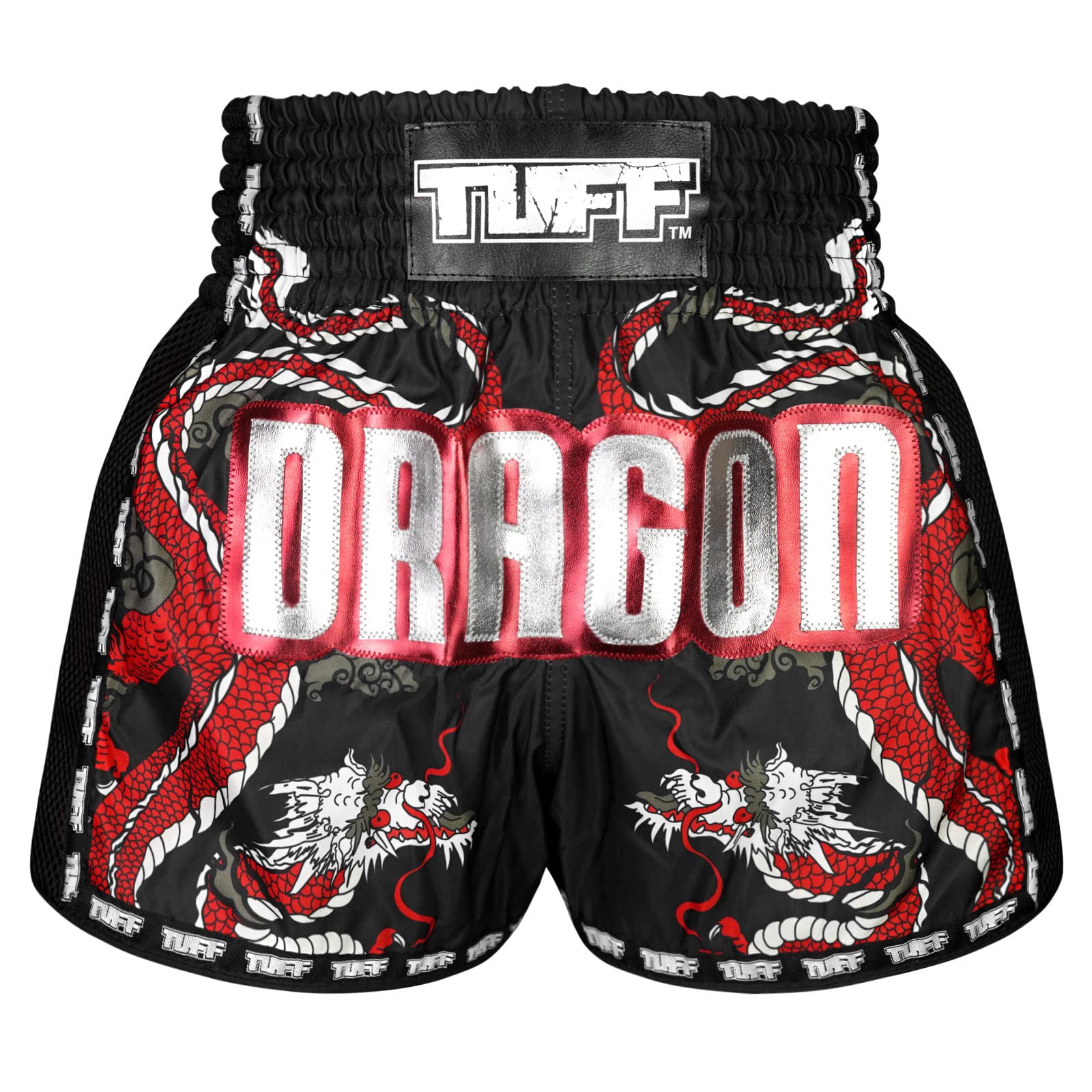 TUFF Sport Women's Unisex-Adults Kids Brown Muay Thai Shorts (S) - MSC105 Tora Mori to Kingyo