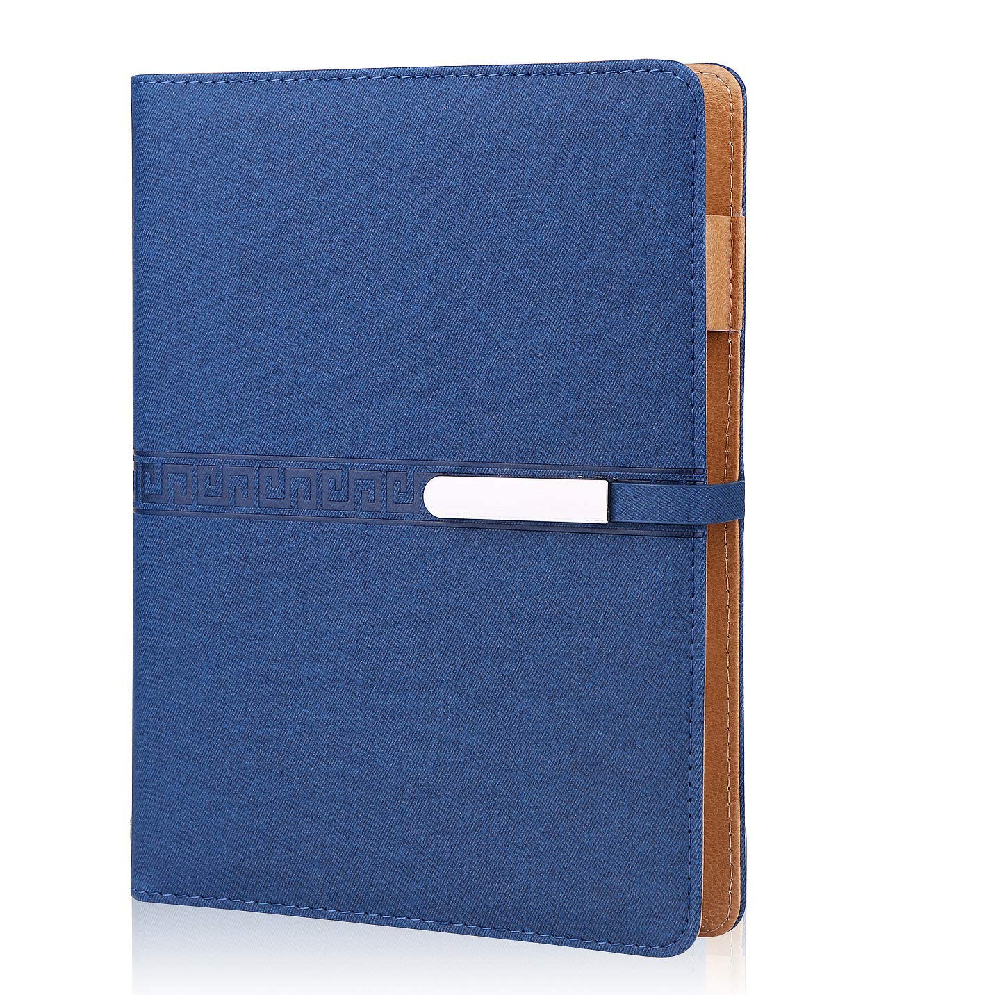 PU Leather Cover Notebook, A5/160 Thick Pages Business Notebook Diaries, A5 Refillable Loose Leaf, Classic Lined with Pocket and Pen Holder, Memo Subjects Notebooks, Personal Sketchbook (with Pen)