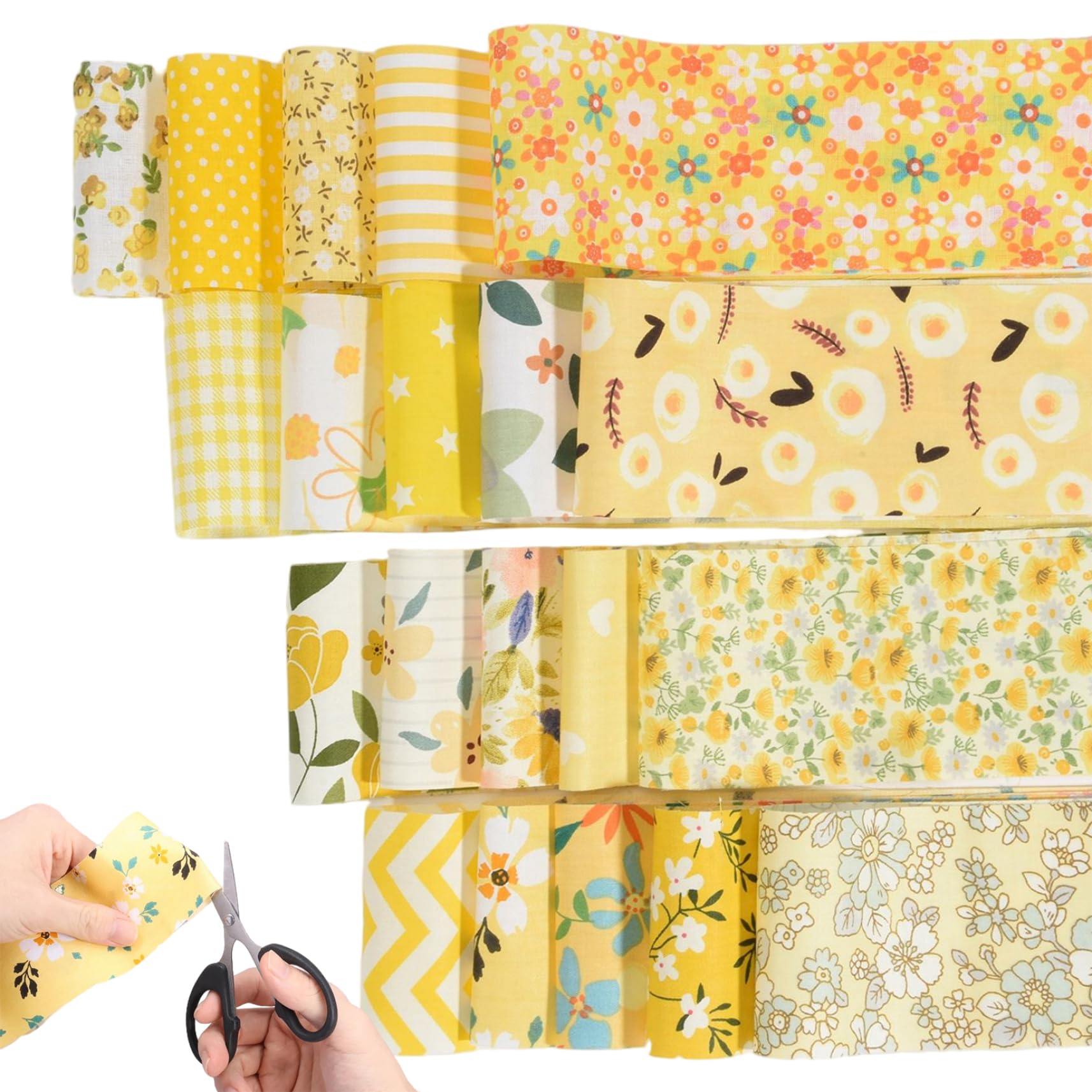 Tissu matelasse imprime floral pour patchwork, 40 pièces de tissu en coton pour couture DIY