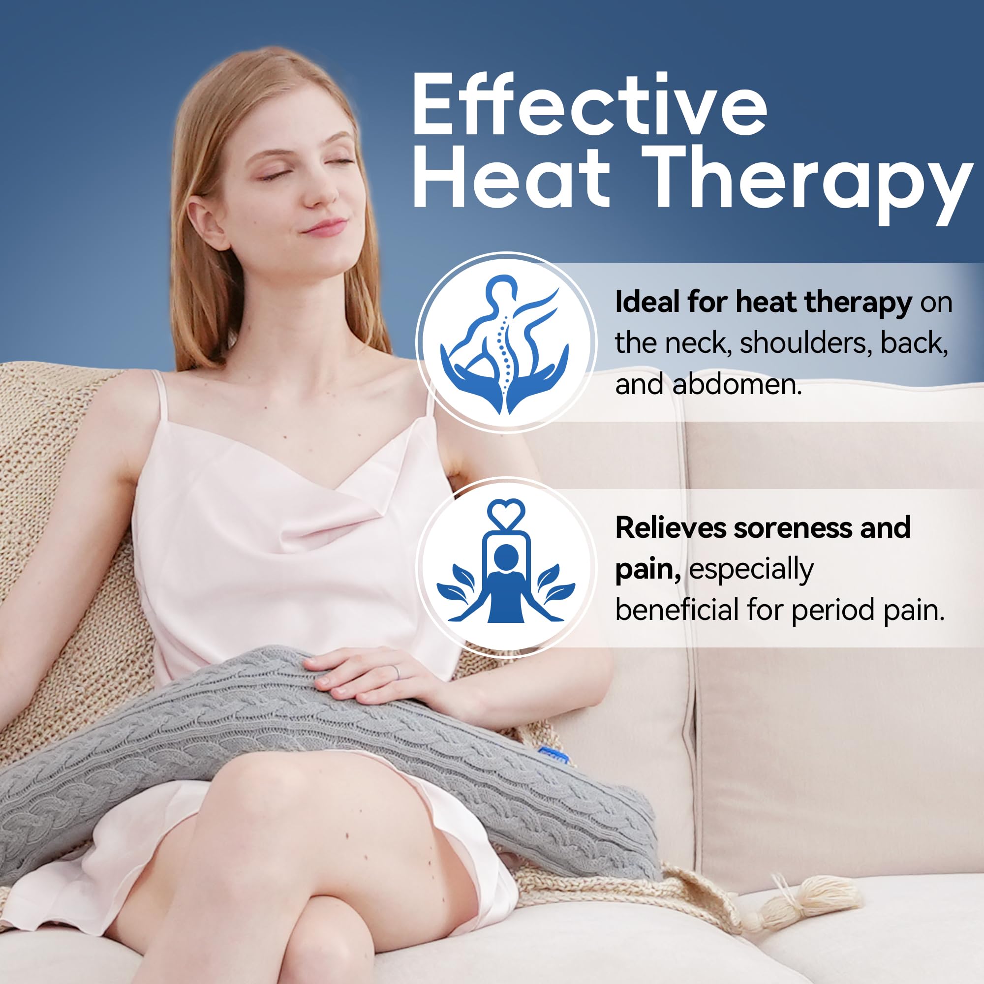 Hot Water Bottle with Knitted Cover - Pain Relief & Warmth -4 Hot Water Bottle with Knitted Cover - Pain Relief & Warmth -4