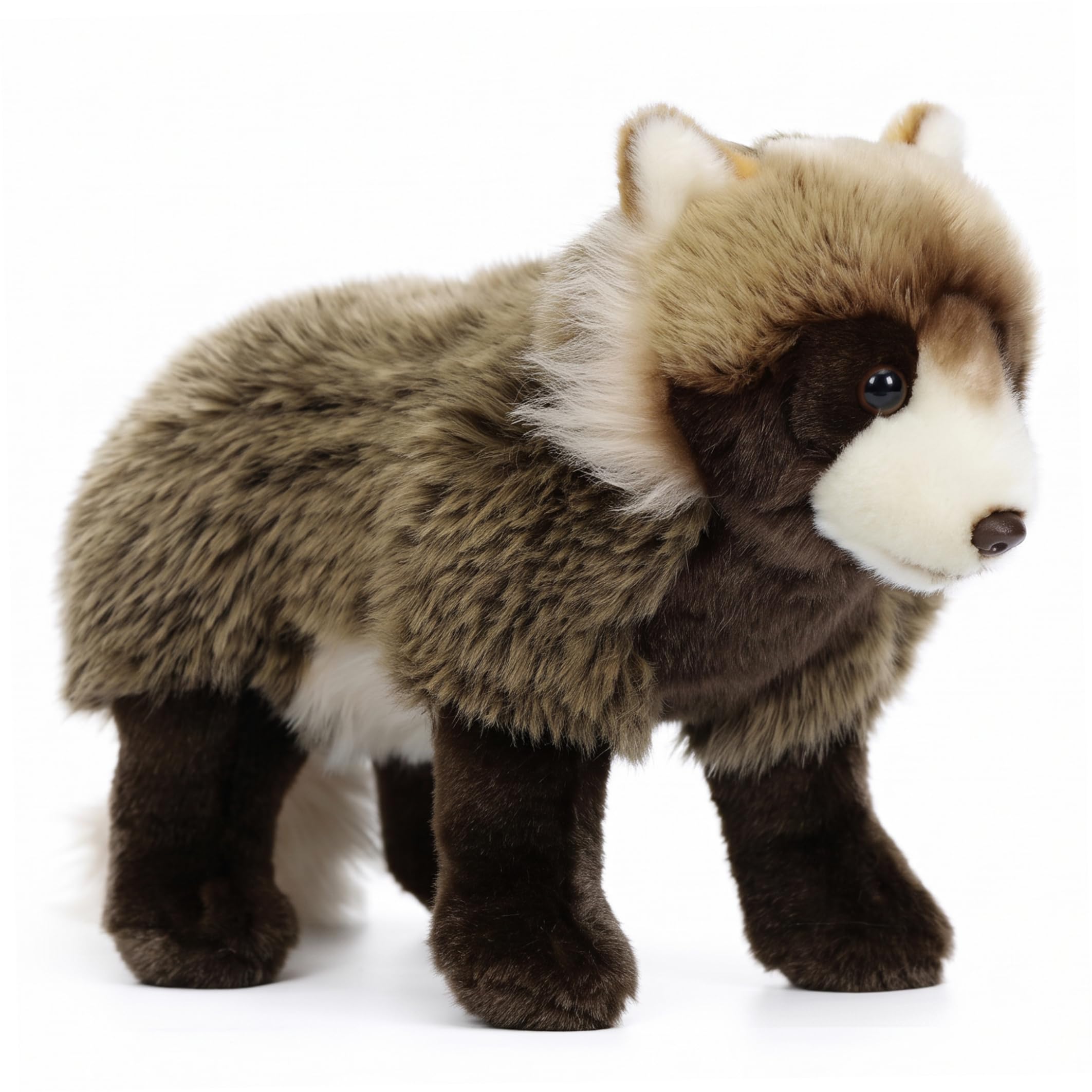 Peluche di procione, simpatici animali di peluche Realistico procione soffice decorazione per camera da letto soggiorno Marrone