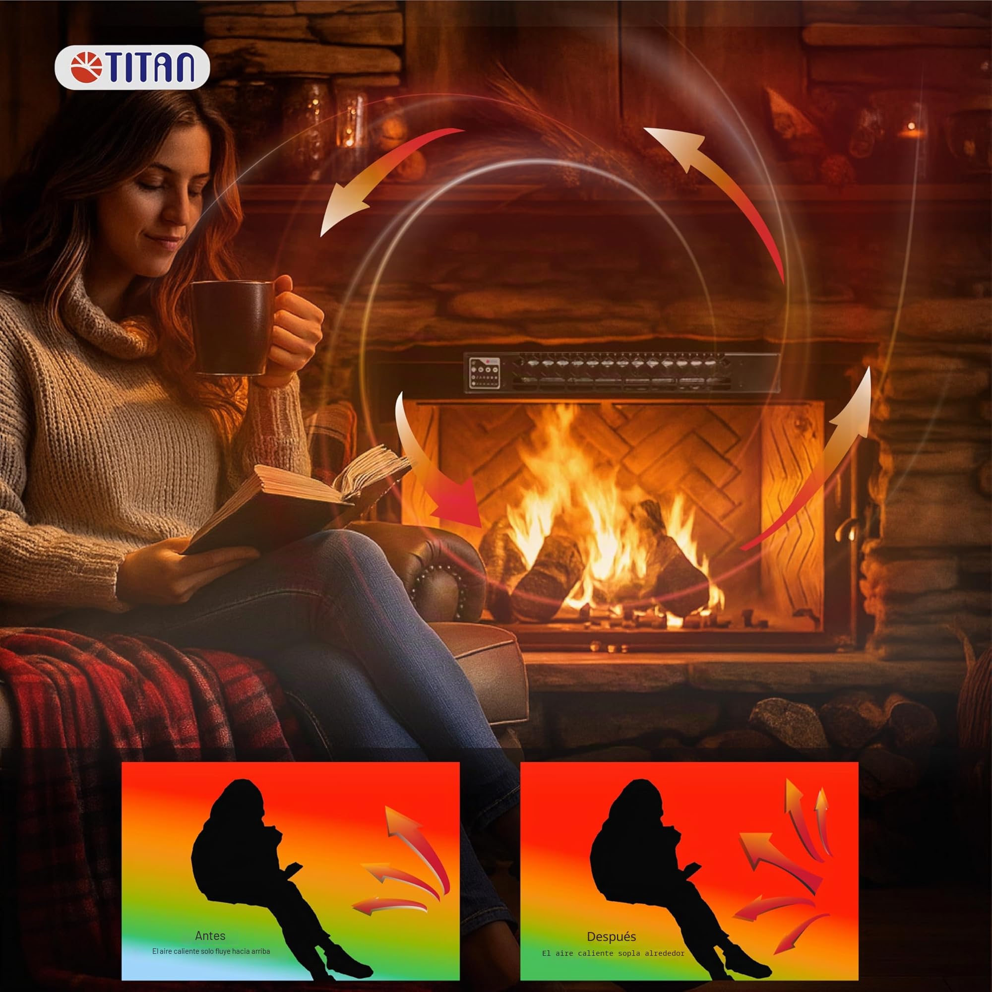 TITAN - Ventilador magnético y portátil IP55 para camping, navegación, cocina y uso doméstico - Compañero esencial para autocaravanas, TTC-SC60(B)