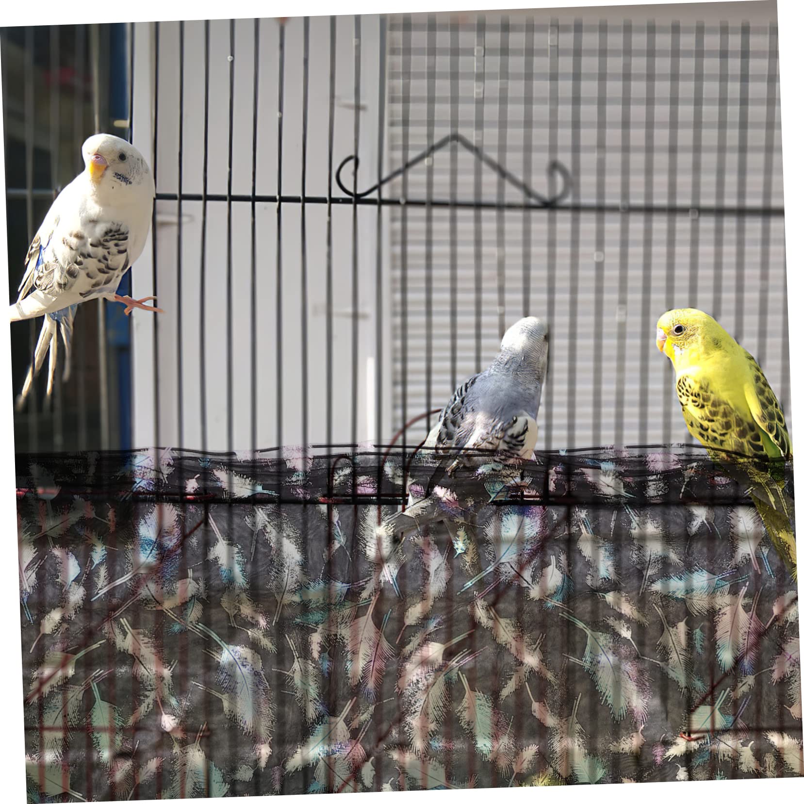Beavorty 5piezas Cubierta De Jaula De Pájaros De Transpirable y Protector contra Salpicaduras y Jaulas Circunferencia