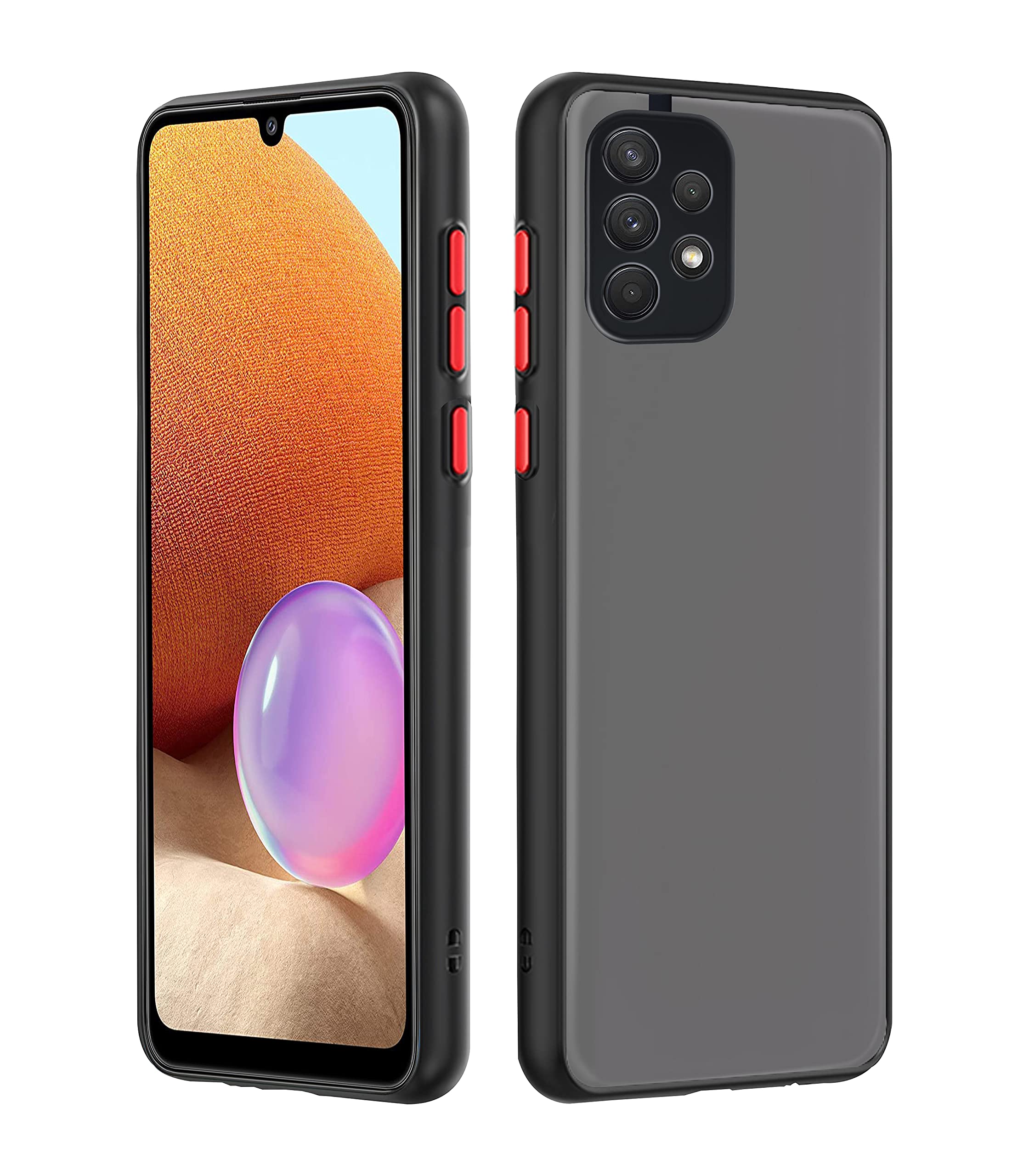 Pikkme Thermoplastic Polyurethane Super Soft-Touch Hybrid Smoked Bumper Back Cover with Full Camera Protection, Raised Edges for Samsung Galaxy A32 4G (Black) (B094ML66MS) Amazon Price History, Amazon Price Tracker