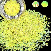 Vista 18 de Bolsa al por mayor de 3000 piezas de 4 mm de brillantes de imitación de resina con parte posterior plana, brillantes de resina redondos Siam claros