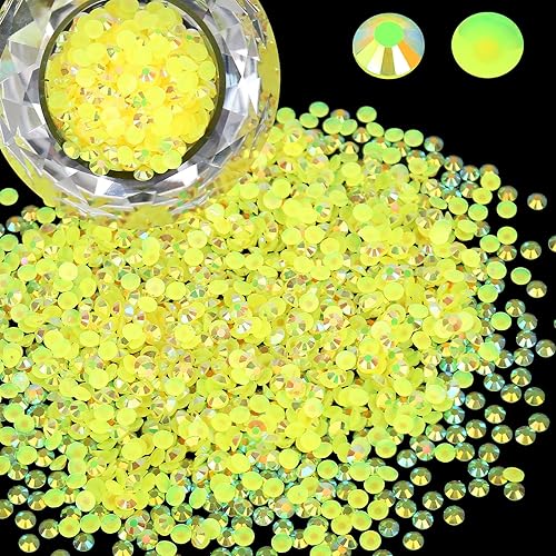 Miniatura 18 de Bolsa al por mayor de 3000 piezas de 4 mm de brillantes de imitación de resina con parte posterior plana, brillantes de resina redondos Siam claros