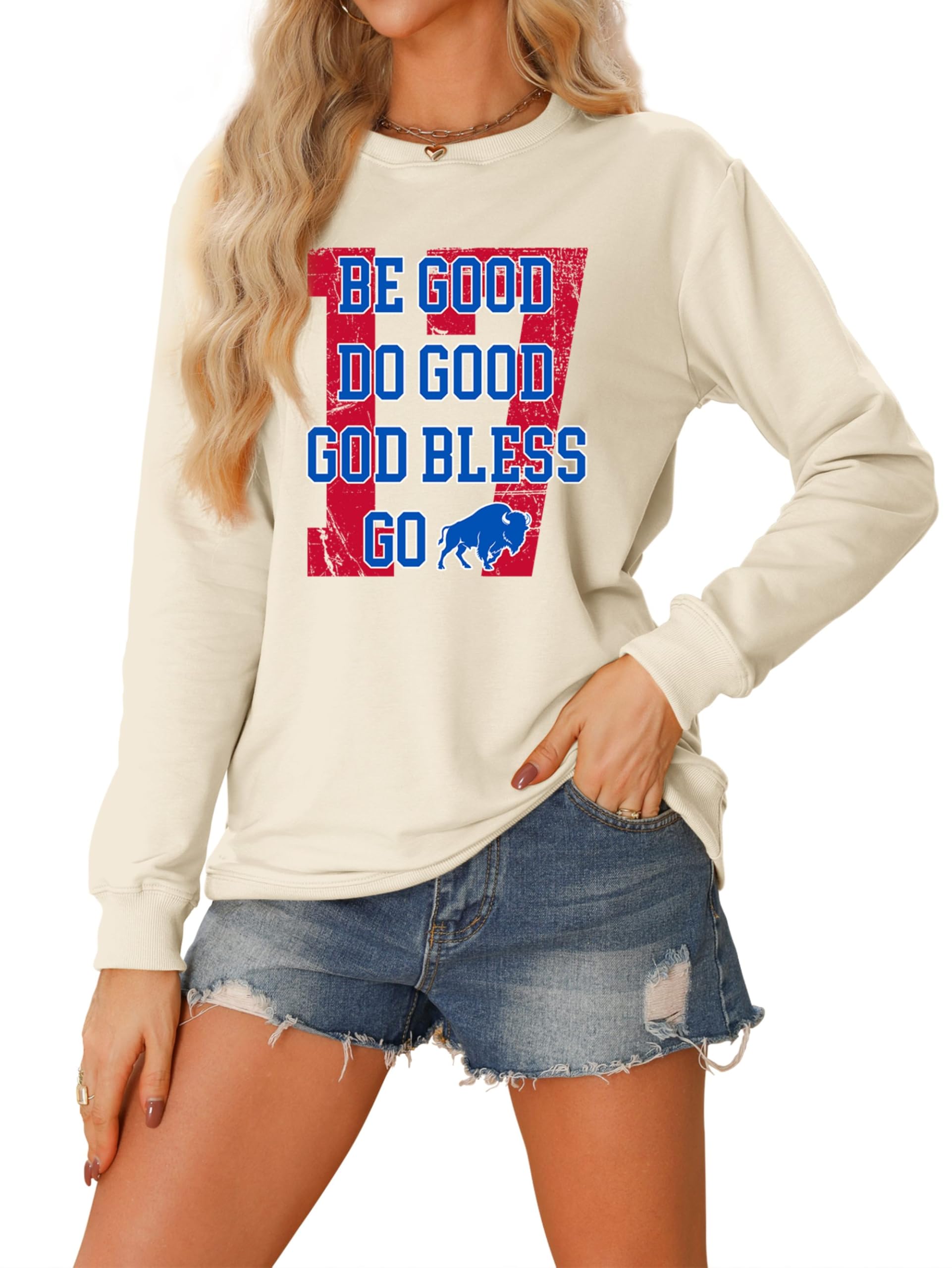 BVUSHM Football Sweatshirt Women Game Day Sweatshirts Football Team Fans Pullover Shirt Crewneck Heart Graphic Long Sleeve