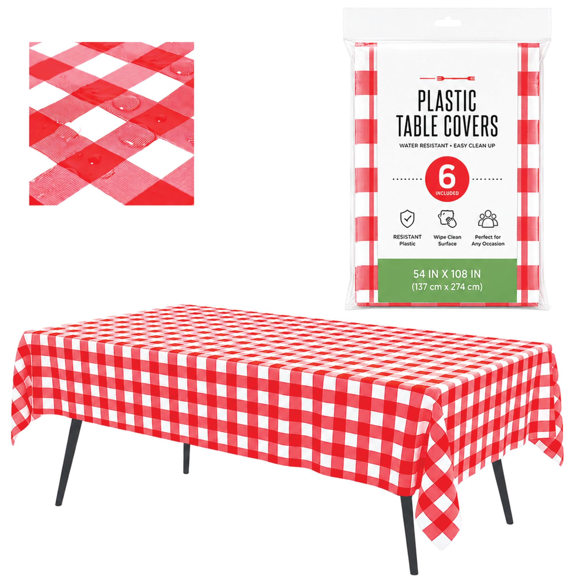 テーブル用品 mountain Research TABLE Cloth SMALL Amazon.com: AnapoliZ Red Checkered Plastic Tablecloths – 6 Pack