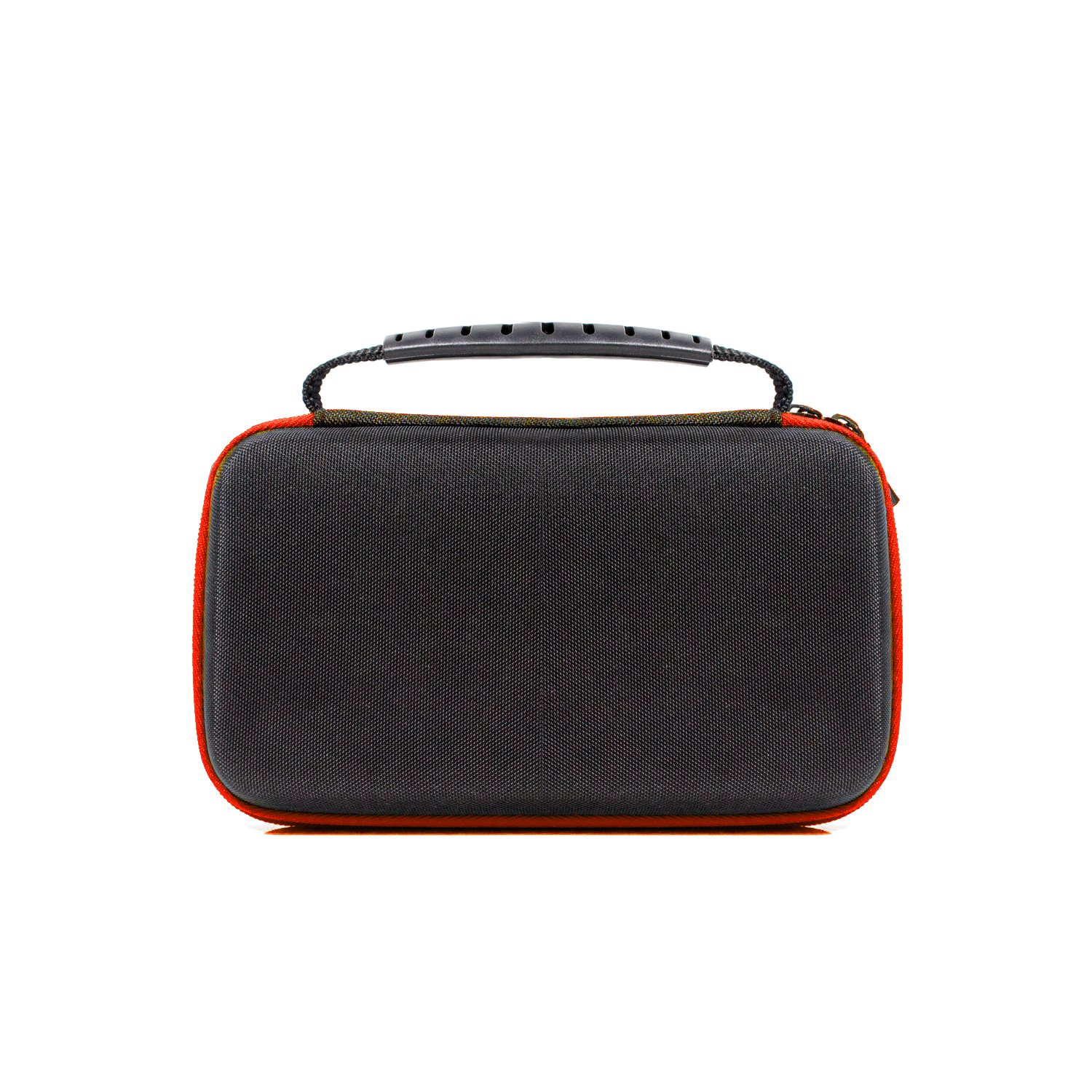 Orzly 2DS XL - Funda de Transporte para Nintendo 2DS XL – Funda Protectora rígida portátil para Nueva Consola 2DS XL con Ranuras para Juegos y Bolsillo con Cremallera, Rojo sobre Negro