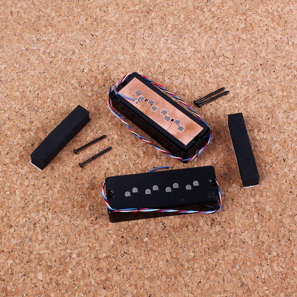 Alnicov Pickup per basso Set di pickup Humbucker a doppio strato con saponetta per parti di basso a 5 corde
