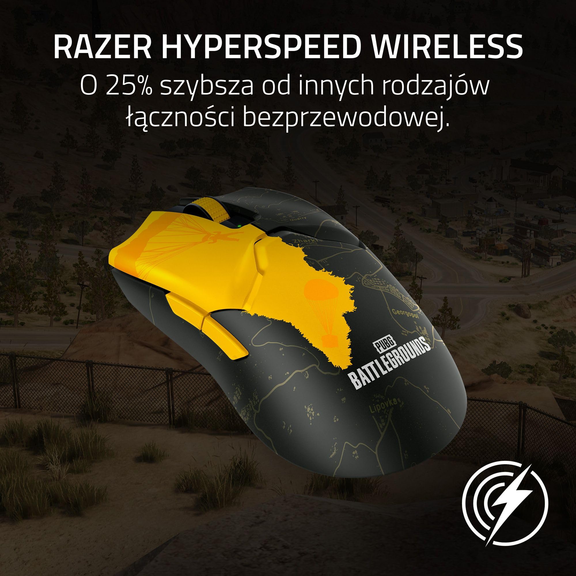 Razer Viper V2 Pro - Bezprzewodowa mysz do gier - PUBG: Battlegrounds Edition - World Packaging