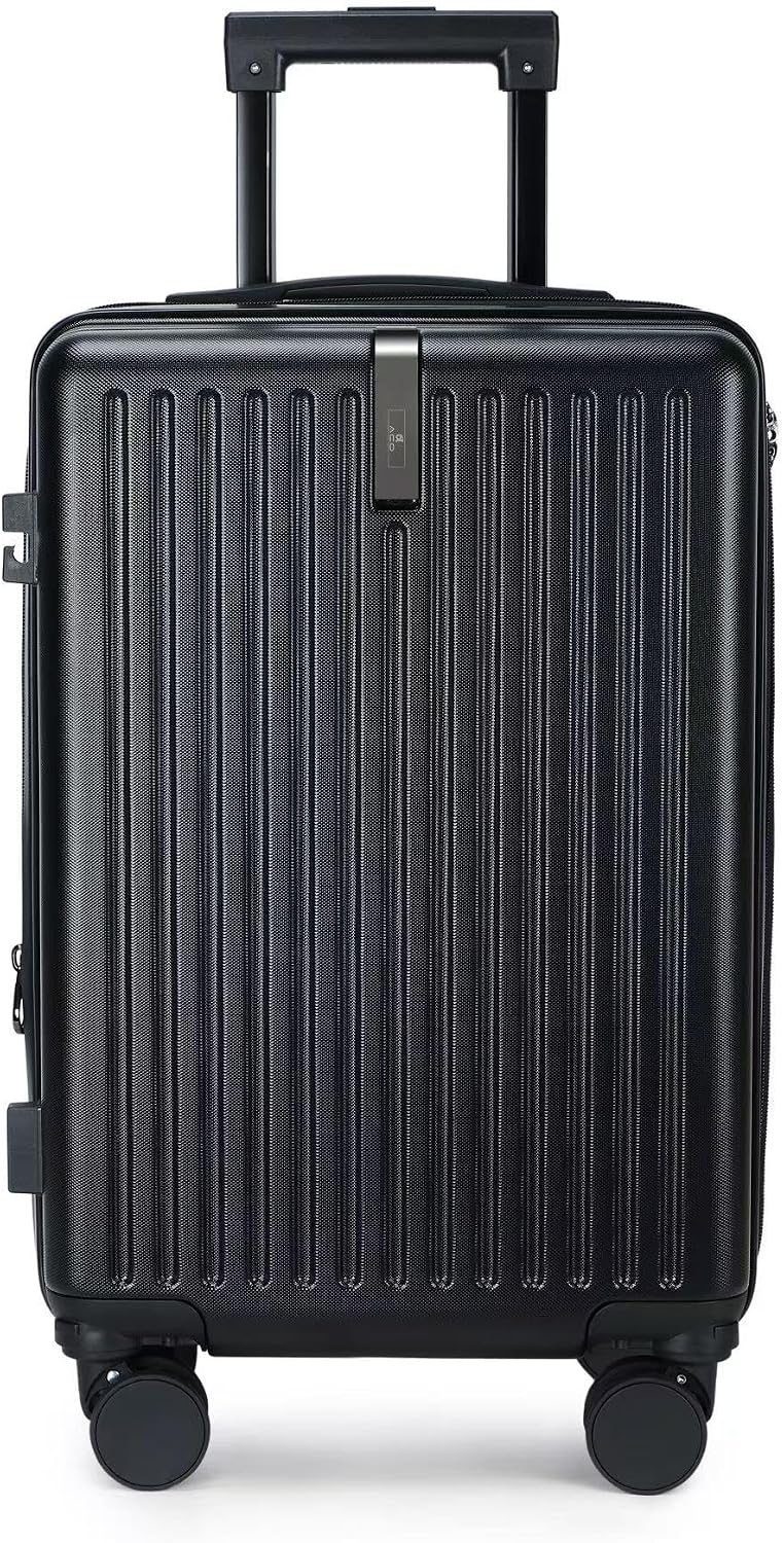 Mala Bordo 10kg Bagagem de Mão Expansivel Padrão ANAC com 4 Rodas duplas 360° Cadeado AntiFurto Mala de Viagem Alça Lateral com Divisória, Leve Resistente (preto) Mala Bordo 10kg Bagagem de Mão Expansivel Padrão ANAC com 4 Rodas duplas 360° Cadeado AntiFurto Mala de Viagem Alça Lateral com Divisória, Leve Resistente (preto)
