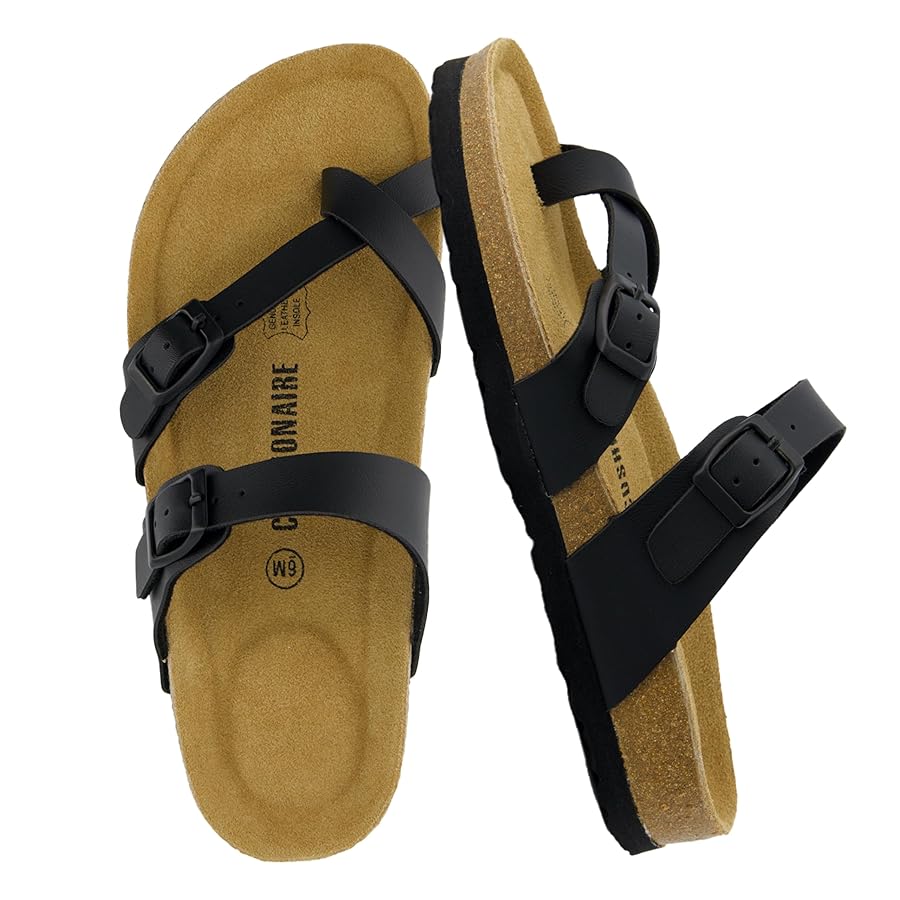 Cushionaire sandals in natural outdoor setting demonstrating their practical use for hiking and walking