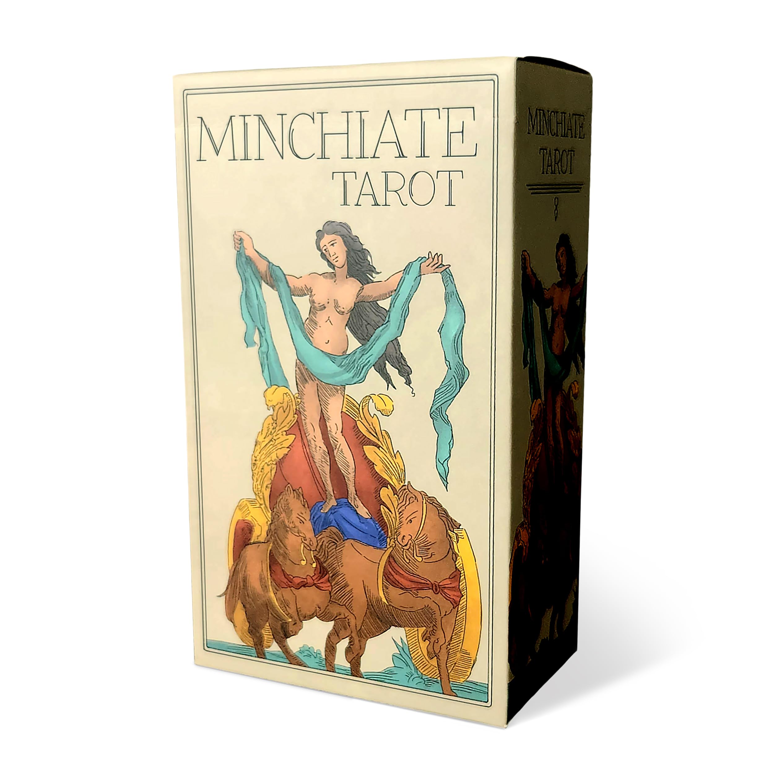 Da Brigh Minchiate Tarot Cards Deck, Classic Minchiate Tarot, 97 Cards with Upright & Reversed Meaning, 19 Extra Trumps, Durable 350 GSM Paper, Standard Size Digital Booklet