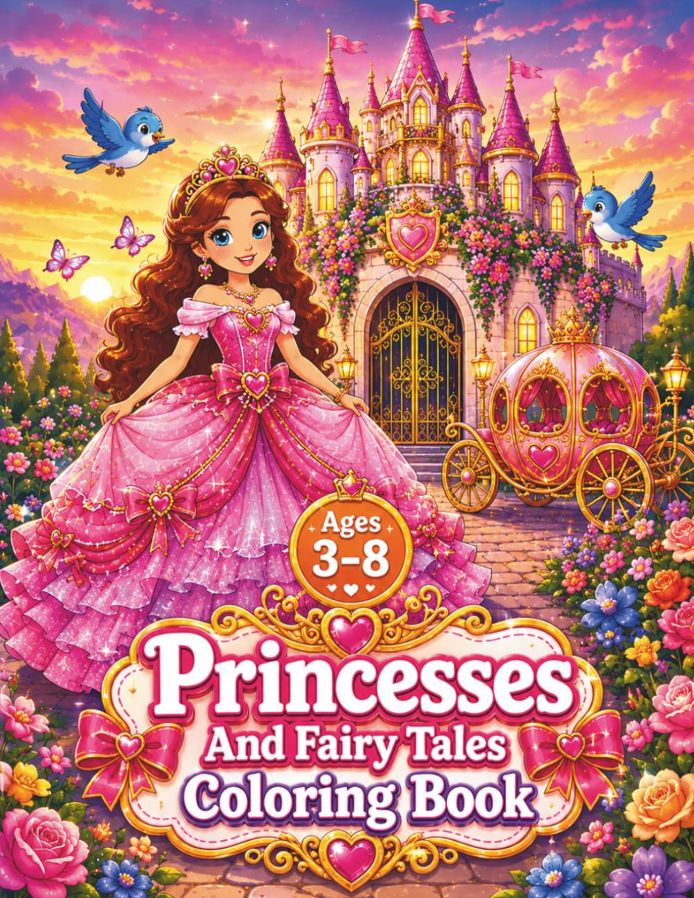 Princesses and Fairy Tales Coloring Book