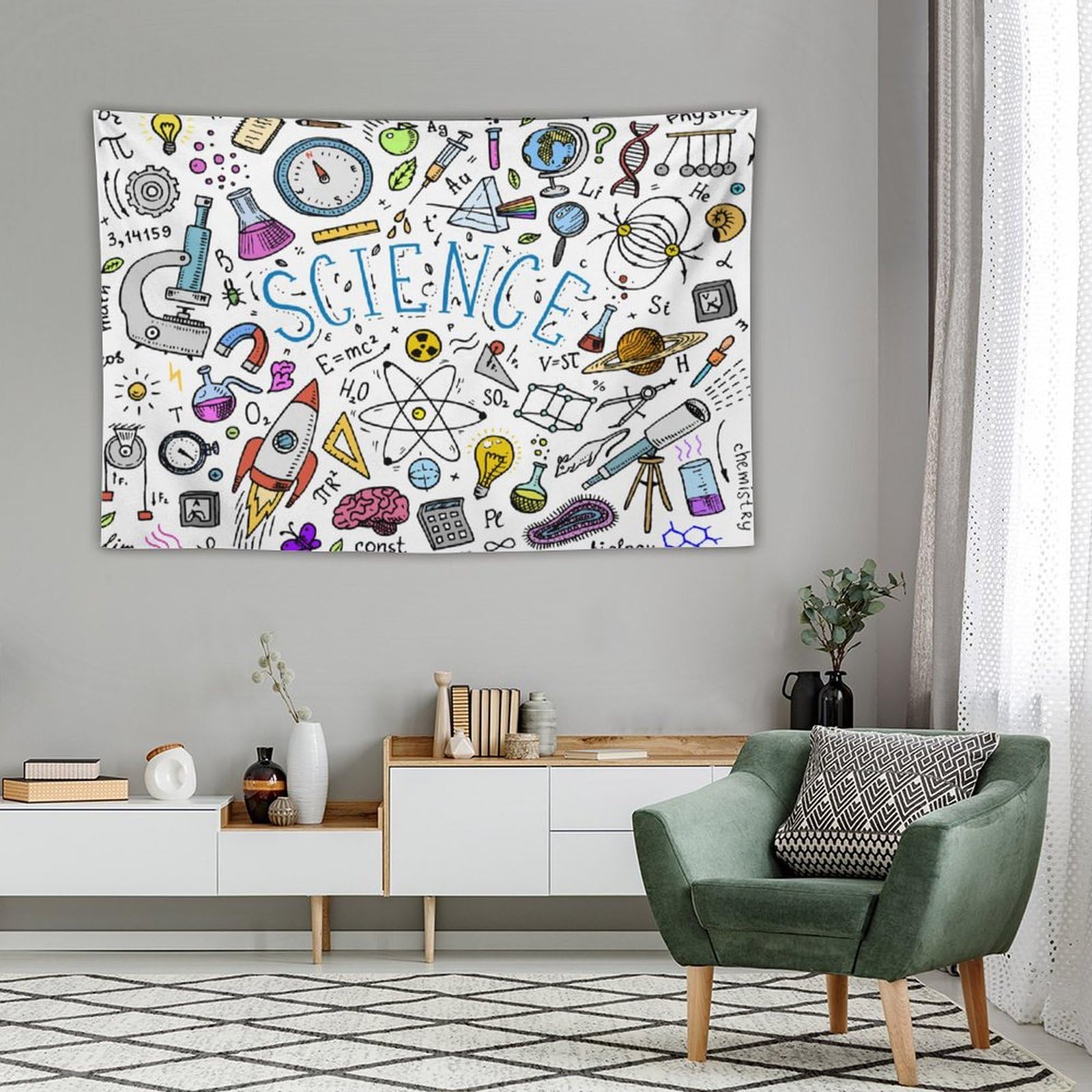 Amazon.com: DDCBNS Science Ideas Wall Hanging Tapestry,Physics