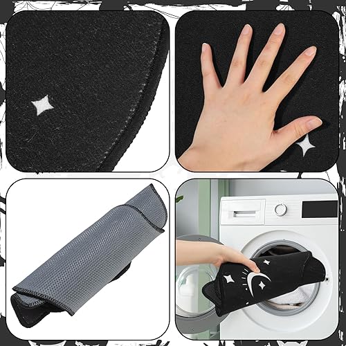 Miniatura 6 de Harloon Tapete gótico de baño de 3 piezas de 16 x 32 pulgadas, espeluznante, tapete gótico de baño, tapete de baño gótico de terror, decoración para