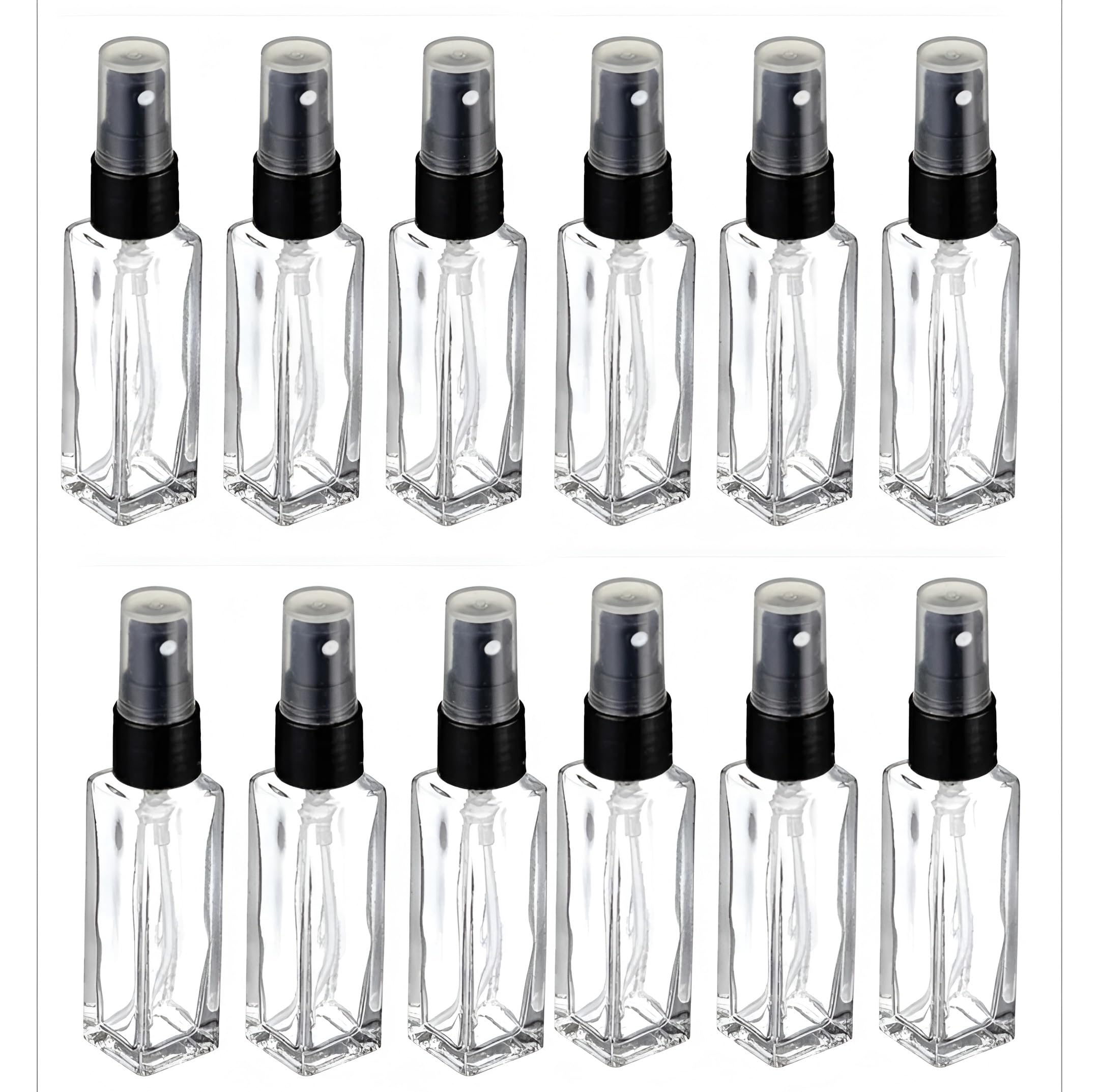 12 Pcs | 8ML Refillable Clear Glass Bottles with Spray Pump | Travel-Friendly, Leak-Proof, Reusable-image-17