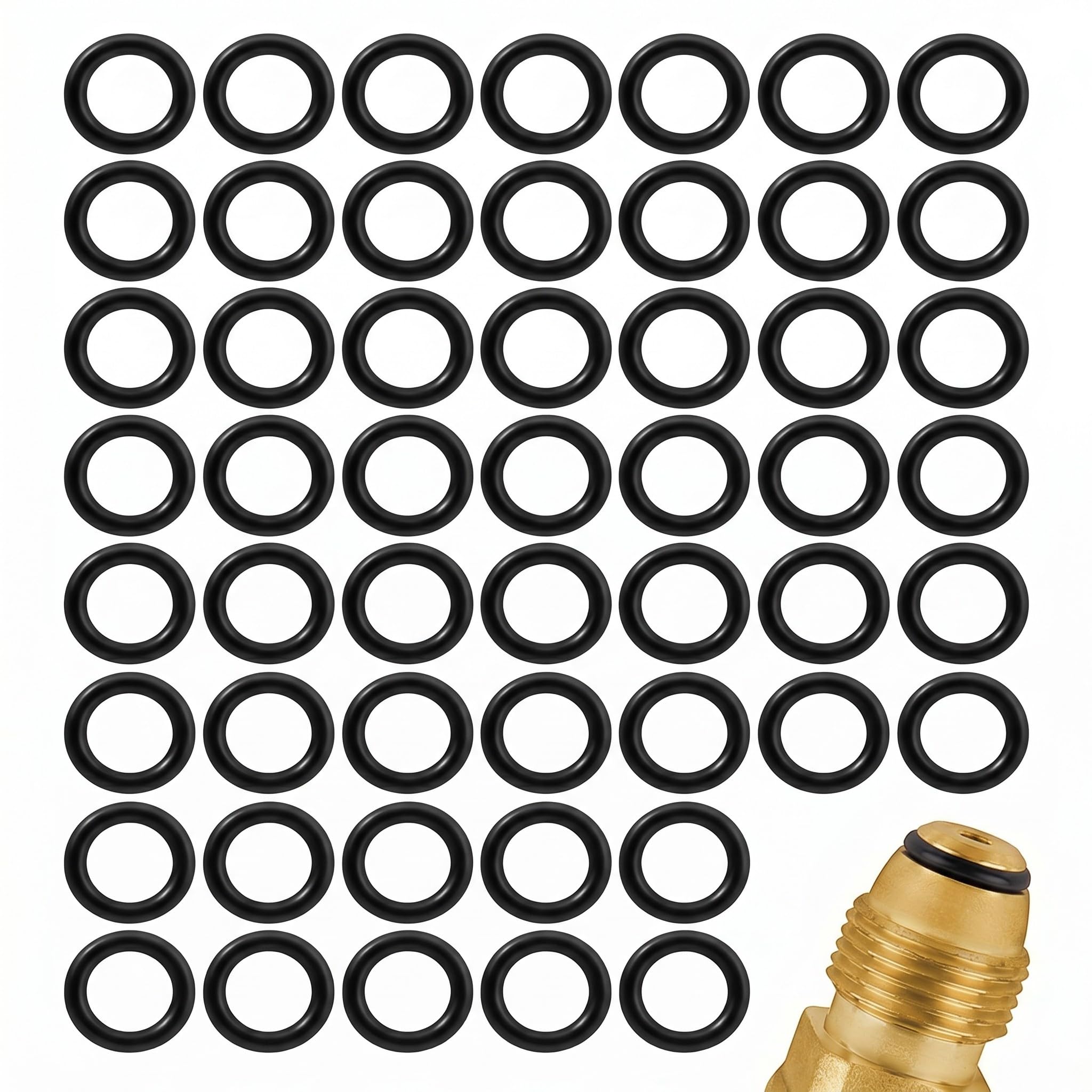 50 Pezzi O-ring in Silicone per Raccordi Rapidi G 1/2 Pollici, Guarnizioni di Tenuta Resistenti all'Usura, Kit Anelli di Ricambio per Tubi da Giardino, Idraulica e Connettori a Innesto