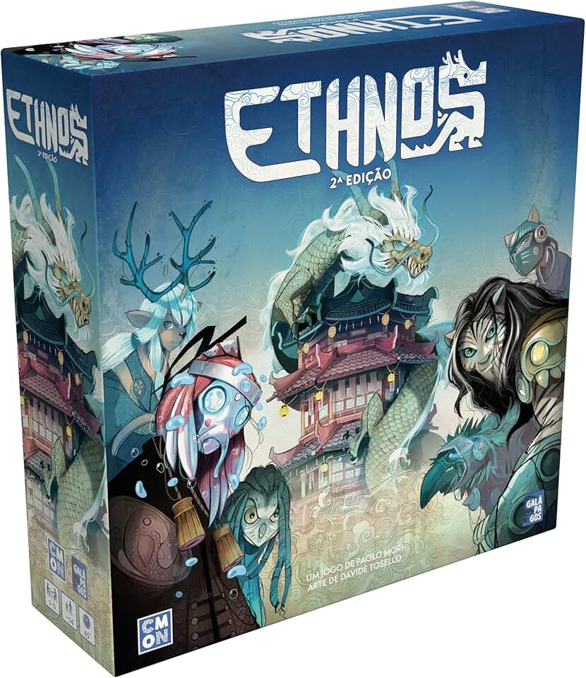 Asmodee,Ethnos (Segunda Edição),Jogos de tabuleiro Para Gamers,Idade +14,1-6 jogadores,Partidas de até 45 min.