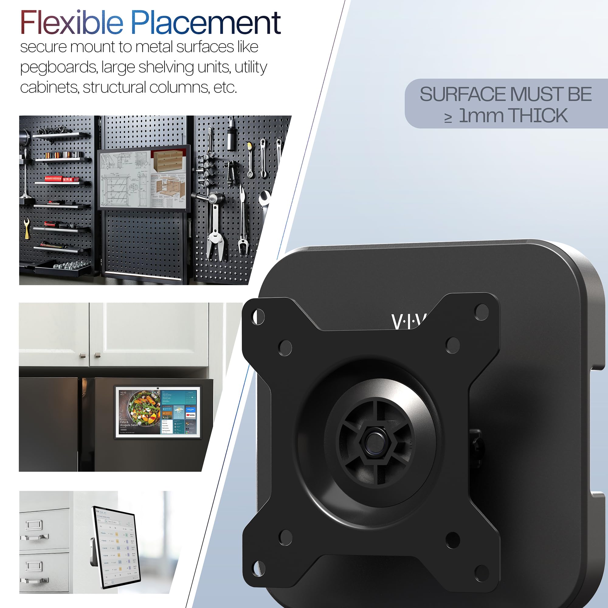 Vivo Soporte magnético para Monitor de 13 a 34 Pulgadas para Superficies de