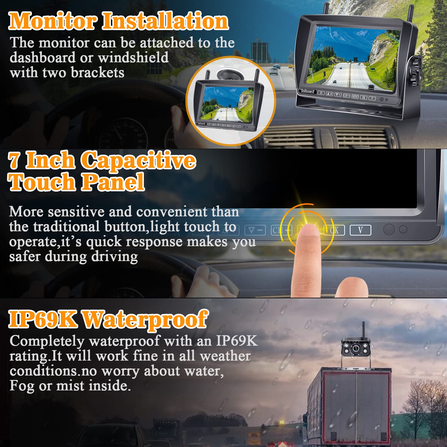 Buy RV Backup Camera Wireless HD 1080P 2 Infrared Night Vision