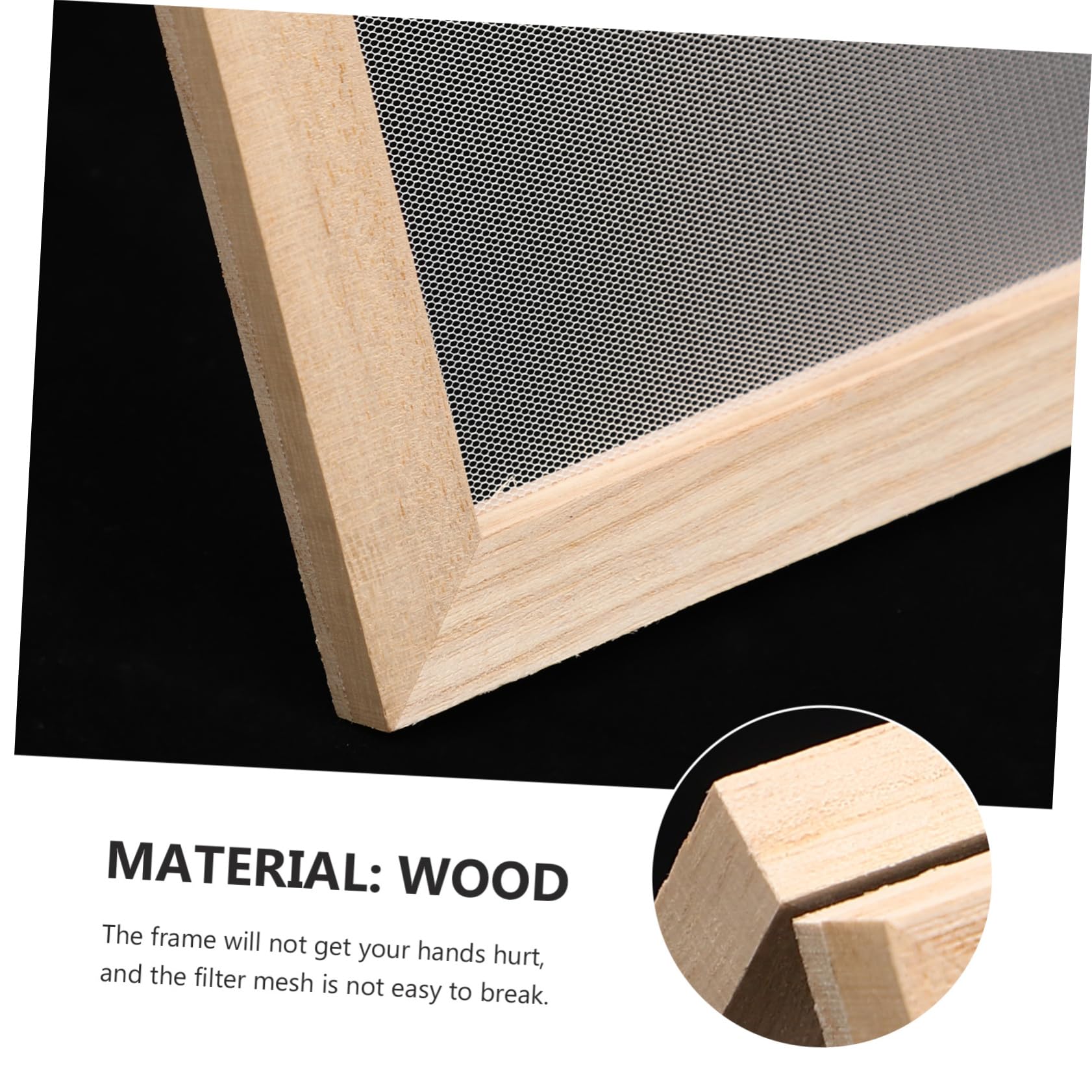 IWOWHERO Wooden Paper Handicraft Mold Frame 19x25cm DIY Frame Screen Kids-Friendly Recyclable for Environmental Education