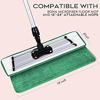 Vista 7 de Matthew - Almohadillas de repuesto de microfibra de 18 pulgadas para mopa húmeda y seca, reutilizables, repuestos de limpieza comercial, lavables a