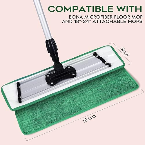 Miniatura 7 de Matthew - Almohadillas de repuesto de microfibra de 18 pulgadas para mopa húmeda y seca, reutilizables, repuestos de limpieza comercial, lavables a