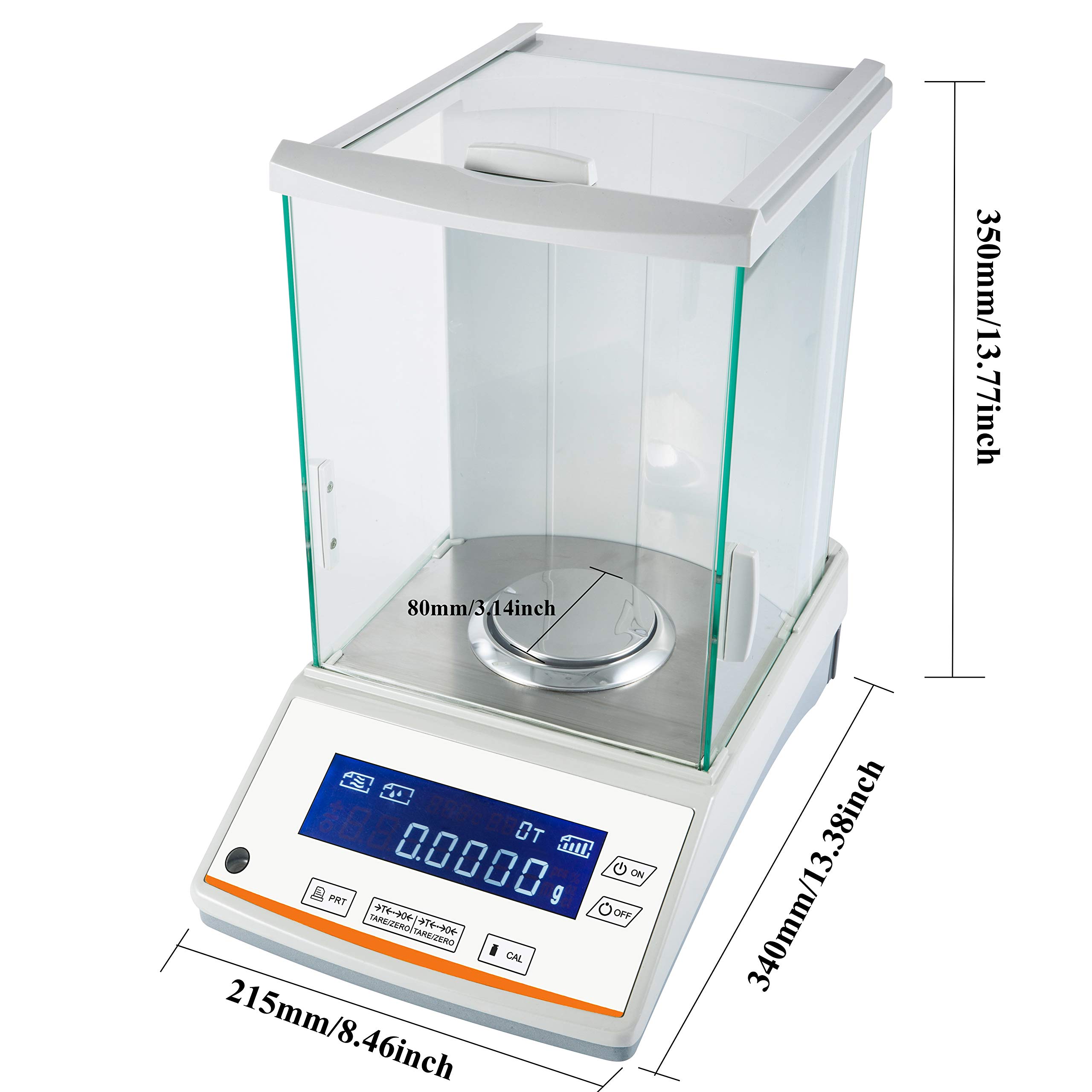 Bonvoisin 0,1 mg Balance Électronique Analytique de Laboratoire de Haute Précision Interface RS232 Échelle Scientifique Numérique avec Pare-brise (220g,0.1mg)