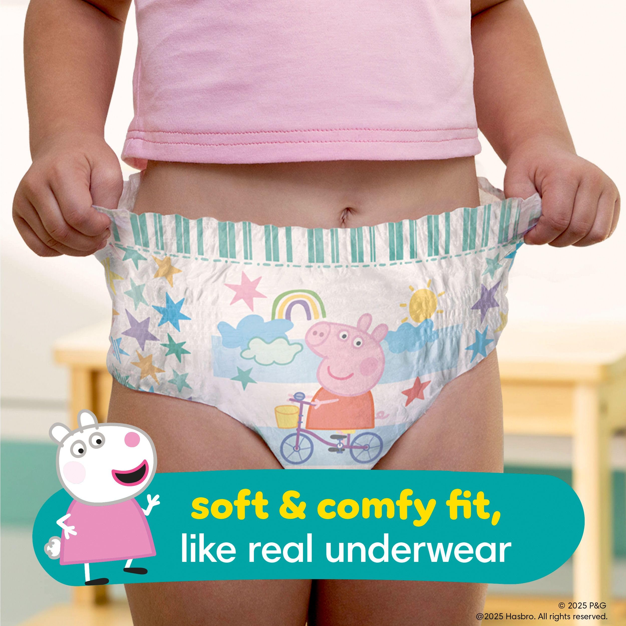 Pampers Easy Ups Training Underwear Girls Size 7 5T6T, 68 Count - 5