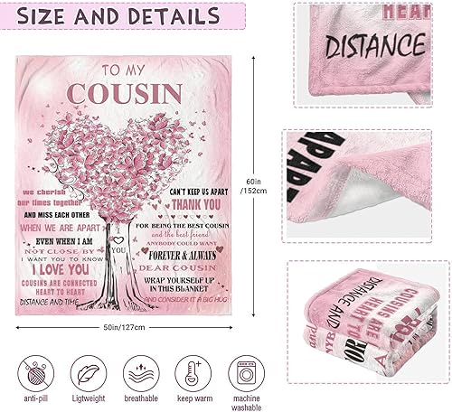 Miniatura 6 de Manta de regalo para cuñada de 60 x 50 pulgadas, regalos de cumpleaños para cuñada, regalos únicos para cuñada, ideas para el día de la madre,