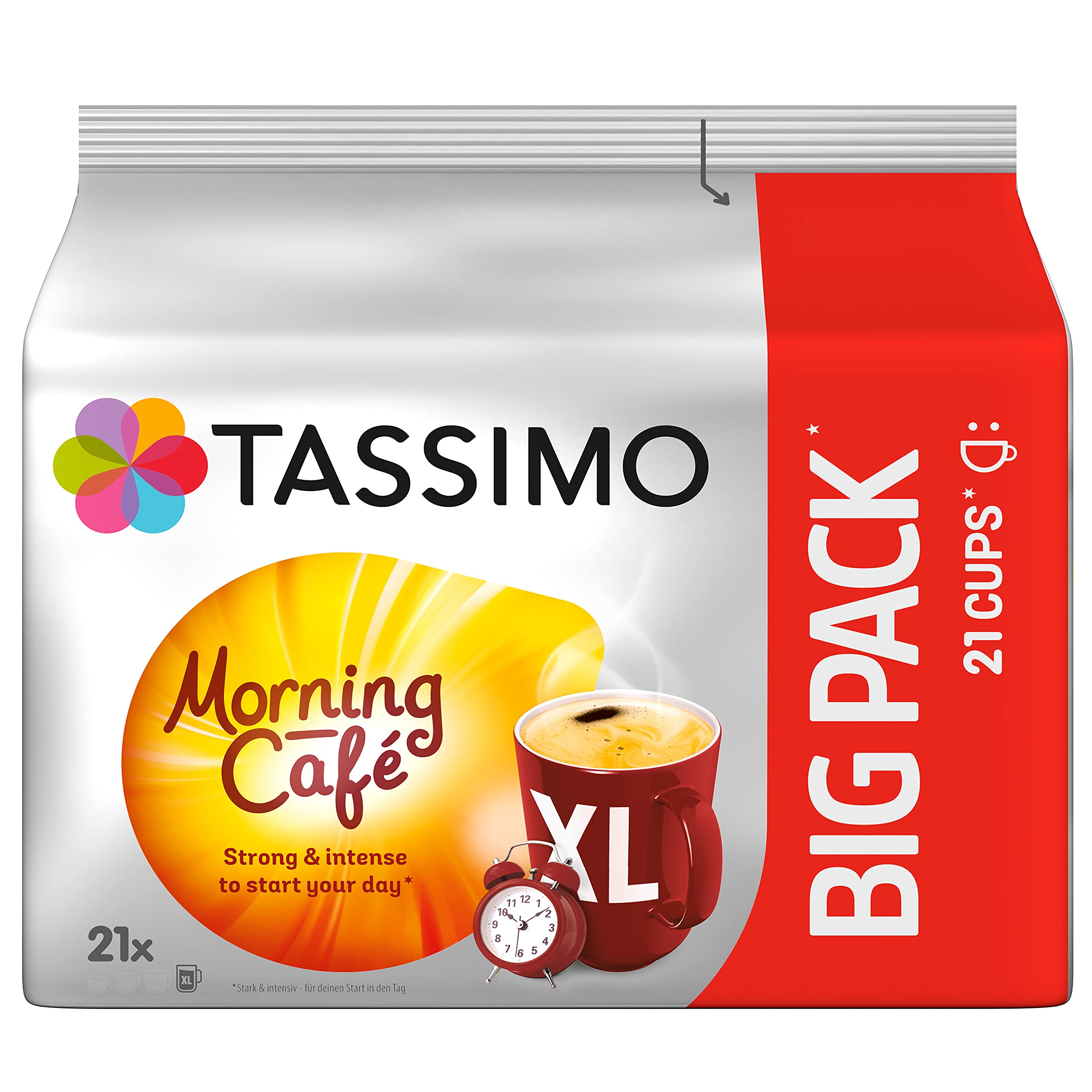 Tassimo Kapseln Morning Café Kaffee Stark 105 Kaffeekapseln 5 Pack 5 x 21 Stück