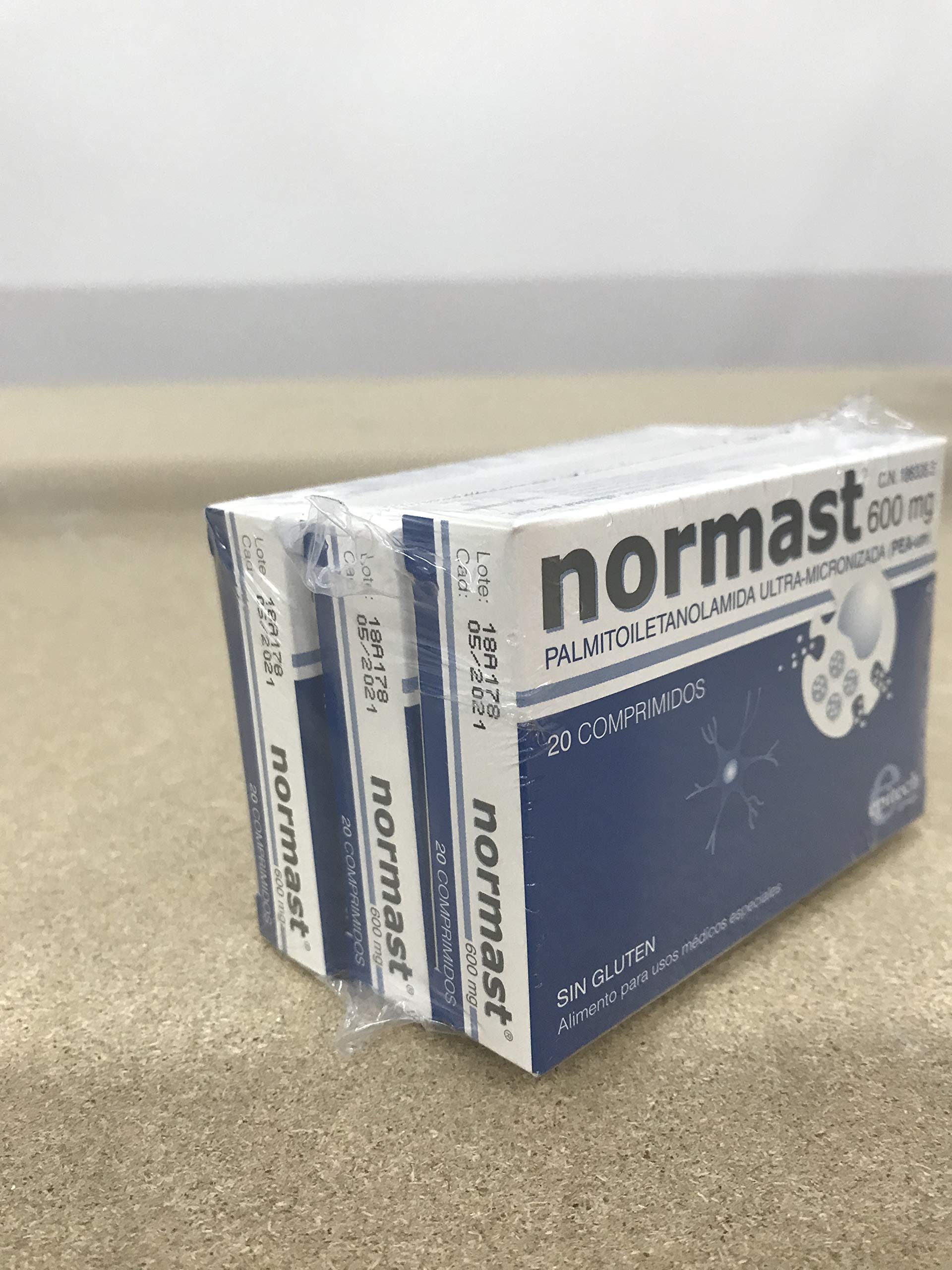Normast Pack Ahorro Epitech Alimento Usos Médicos, 600 mg, 60 Comp, 3 Pack | PEA Ultramicronizada, Control Integral del Dolor