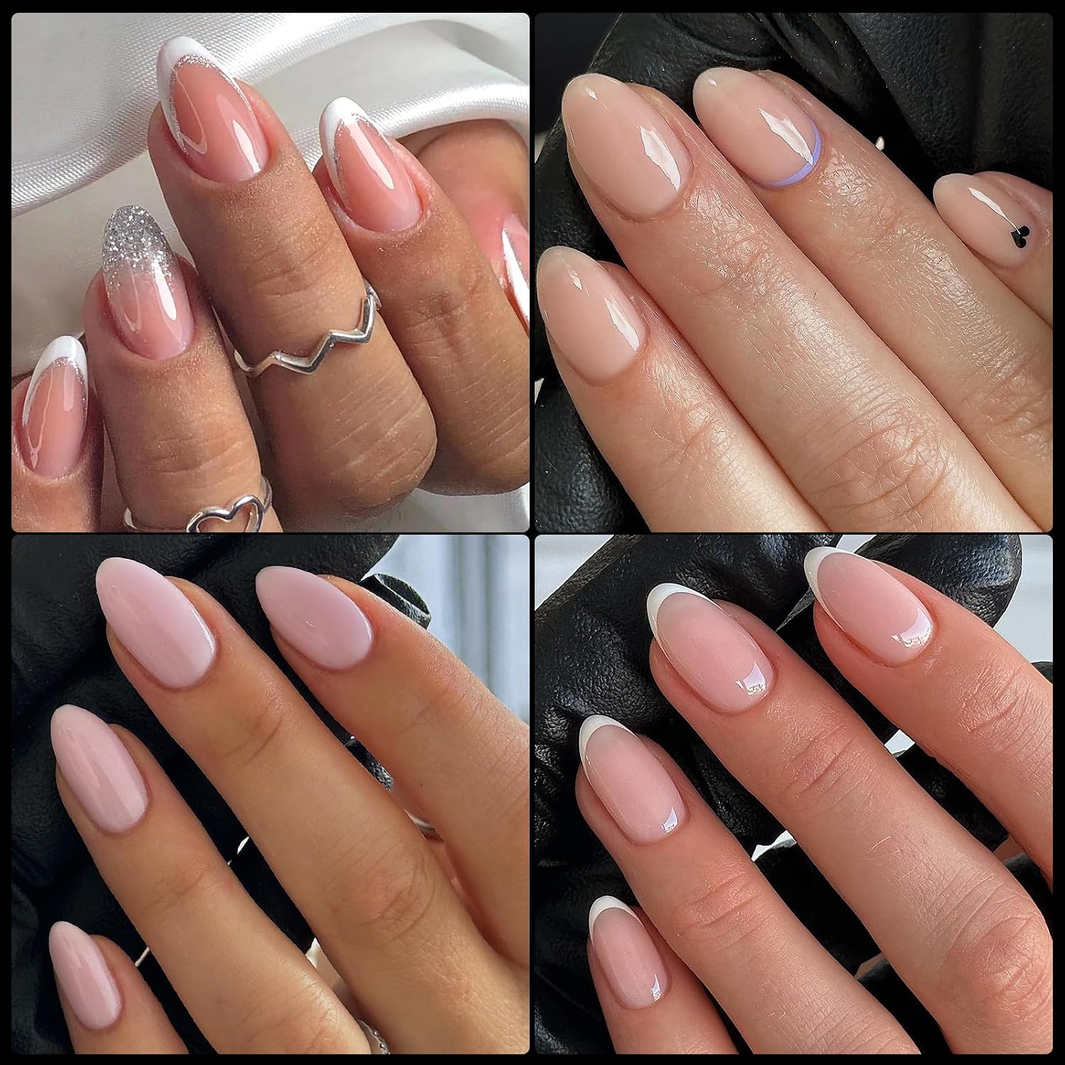 AddFavor 600pcs Short Almond Nail Tips, Soft Gel Nail Tips Almond Short Clear Fake Nails Full Cover Acrylic Nails Tips for Extension Nail Manicure Salon Home DIY image 5