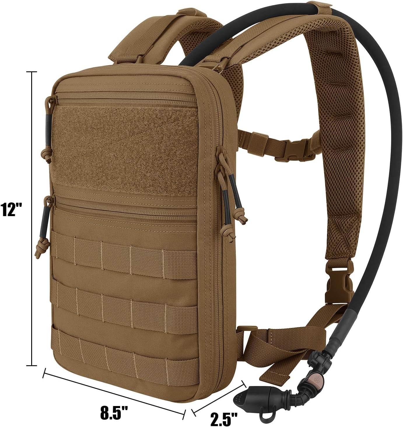 PETAC GEAR Tactical Molle Hydration Pack for 1.5L - Lightweight Water Reservoir Bag for Molle Vest Backpack, for Hiking, Hunting - Image 3