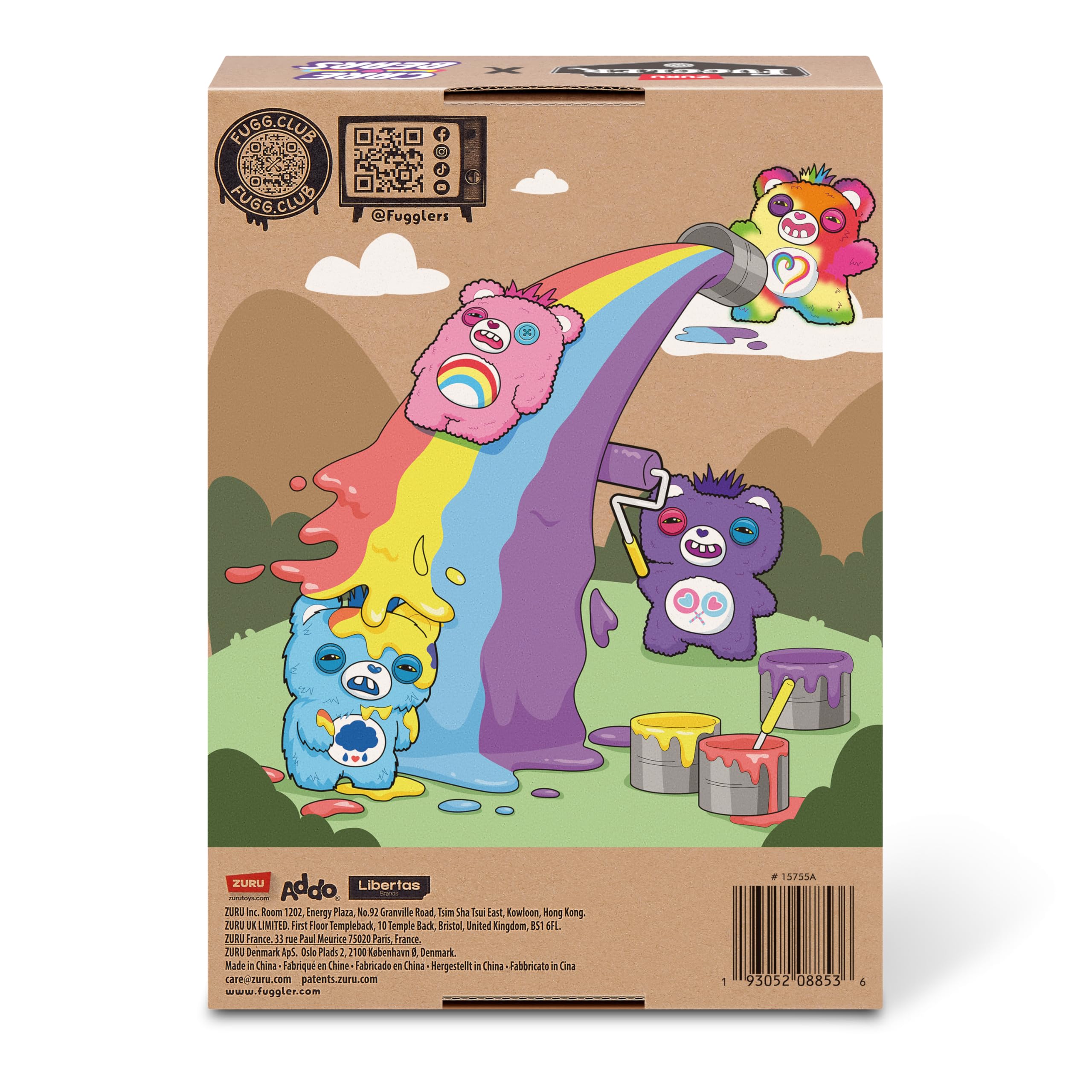 Fuggler Care Bears Peluche 9" (Cheer Bear) de ZURU – Monstruo Feo y Divertido con Dientes Humanos. Peluche Coleccionable para niños, Adolescentes, Adultos y Fans del Crossover. — view 7