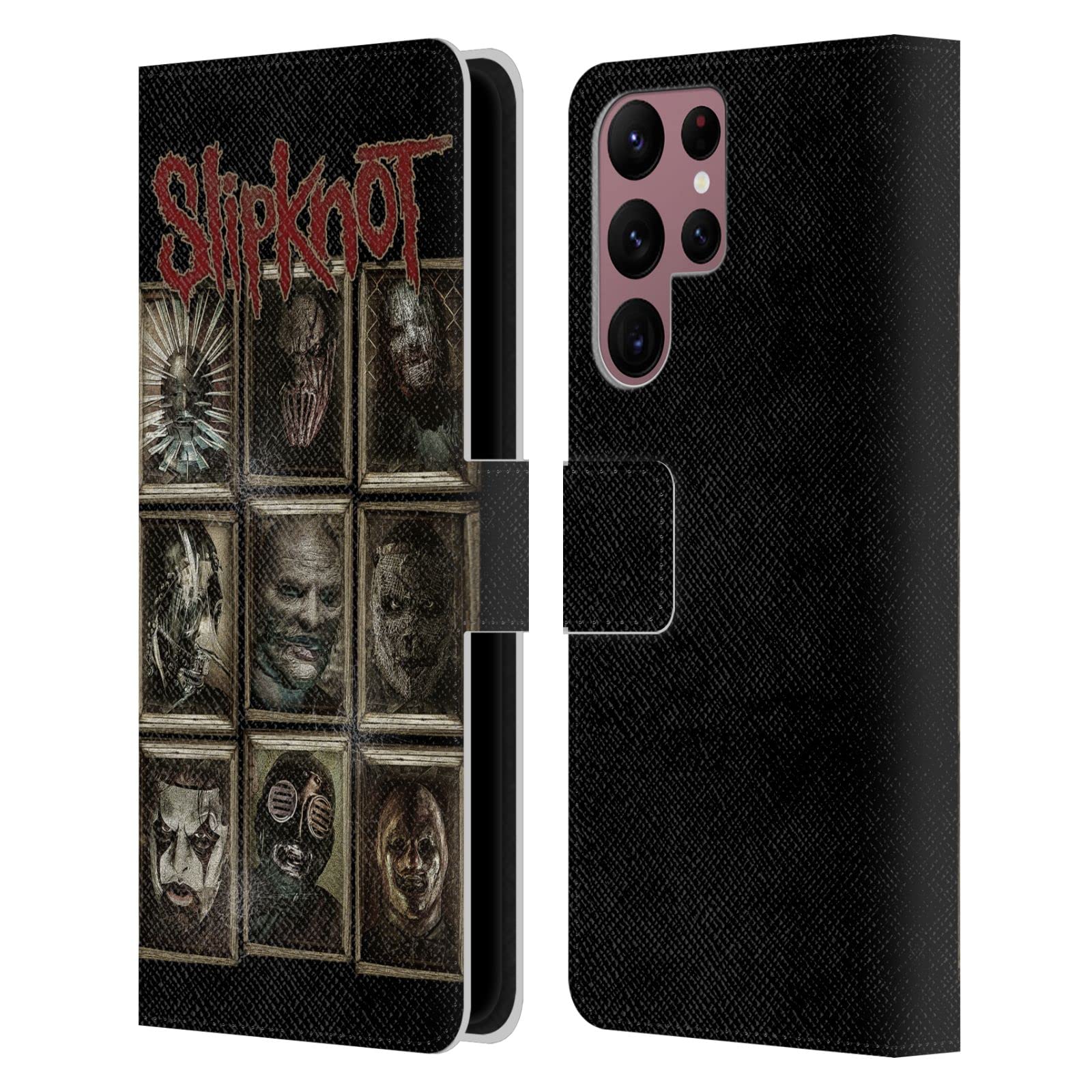 Funda de cuero tipo libro Slipknot oficial para Samsung S22 Ultra 5G 7